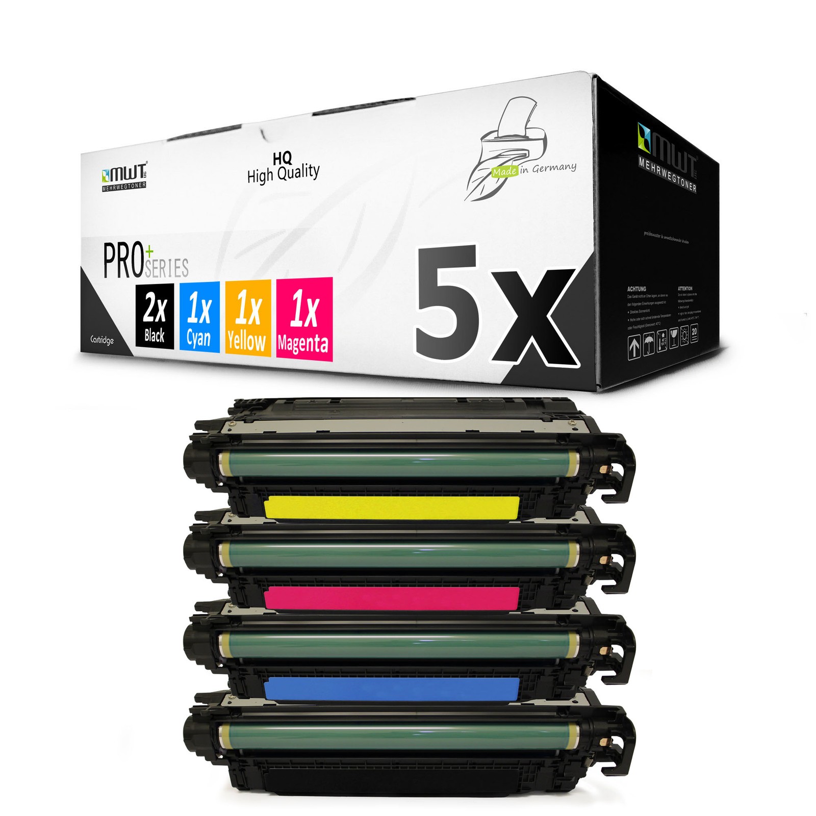 5x MWT PRO+ XXL Compatible Toner Cartridge For HP Color LaserJet CP-4520