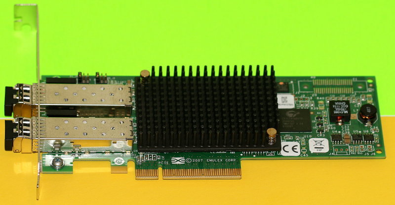 HP AJ763A AJ763-63002 489193-001 EMULEX LPE-12002 WITH 2x AJ718A Transceiver