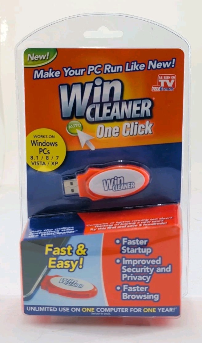 Win Cleaner One Click Professional USB Computer Clean Repair for PC Laptop NEW