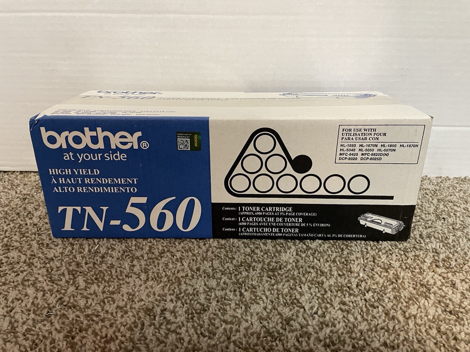 Brother TN-560 High Yield Black Toner Cartridge - NEW SEALED 
