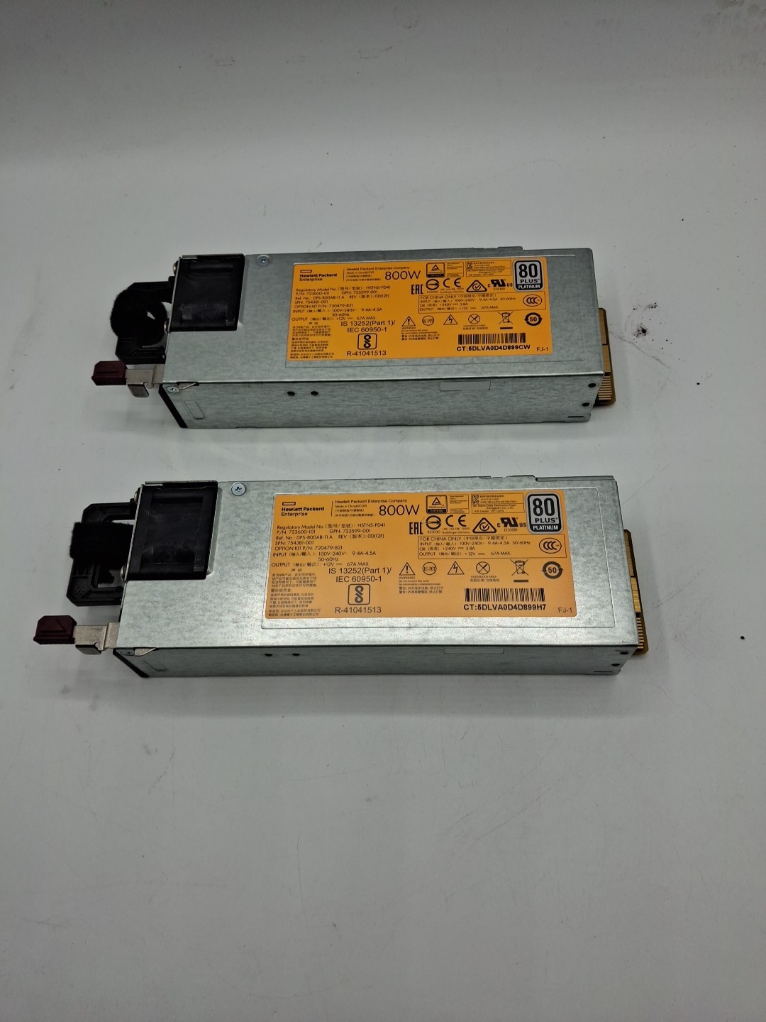 (2) HP 800W Power  723599-001 723600-101   HSTNS-PD41 REV 14