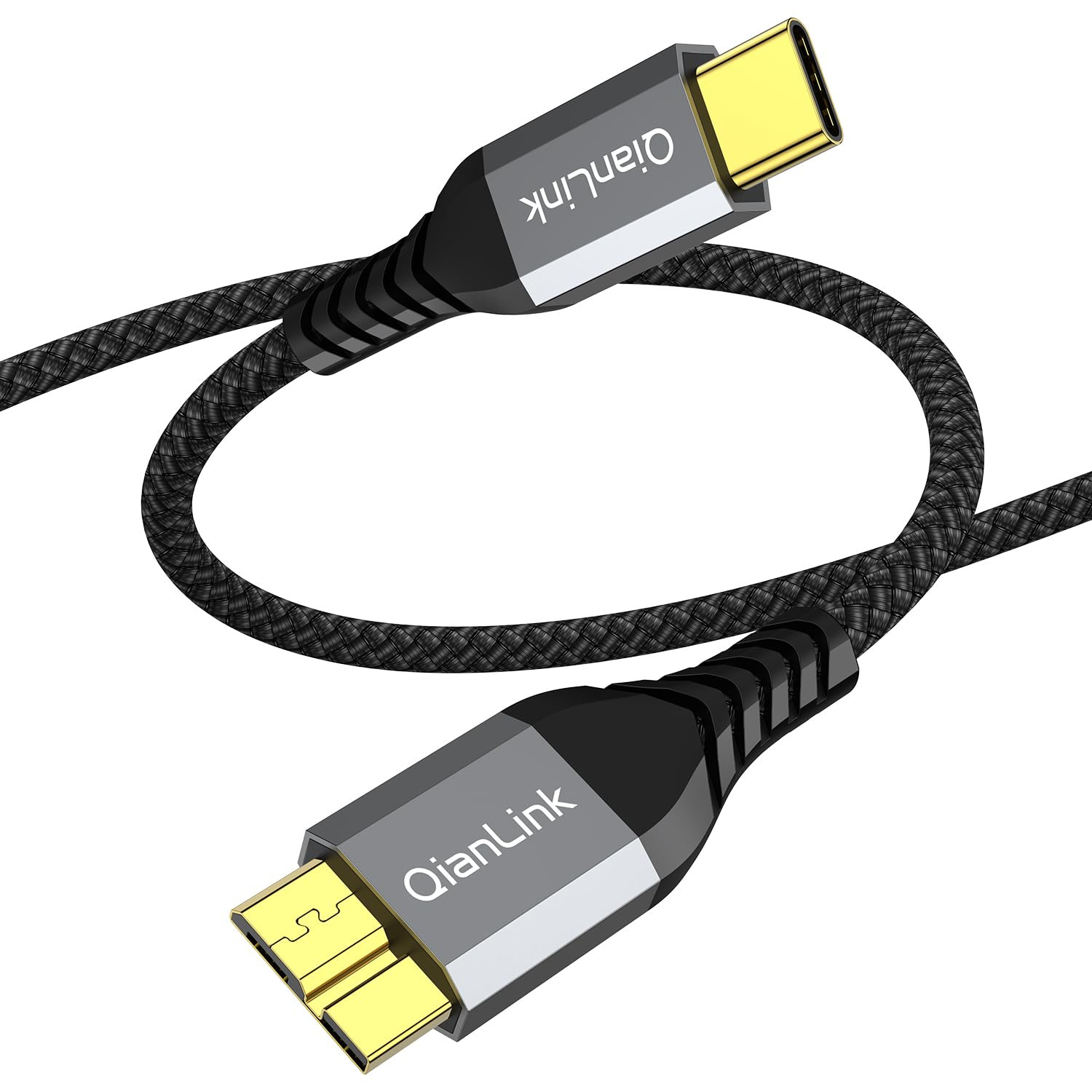 10Gbps USB C to Micro B Cable 1.5FT USB C to External Hard Drive