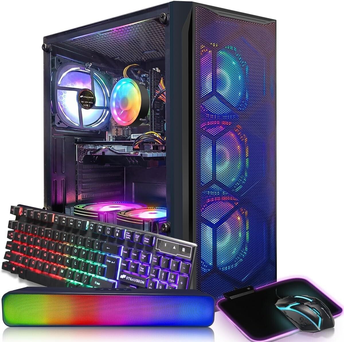 STGAubron Gaming Desktop PC Computer,Intel Core I7 3.4 GHz up to 3.9 GHz,Rade...