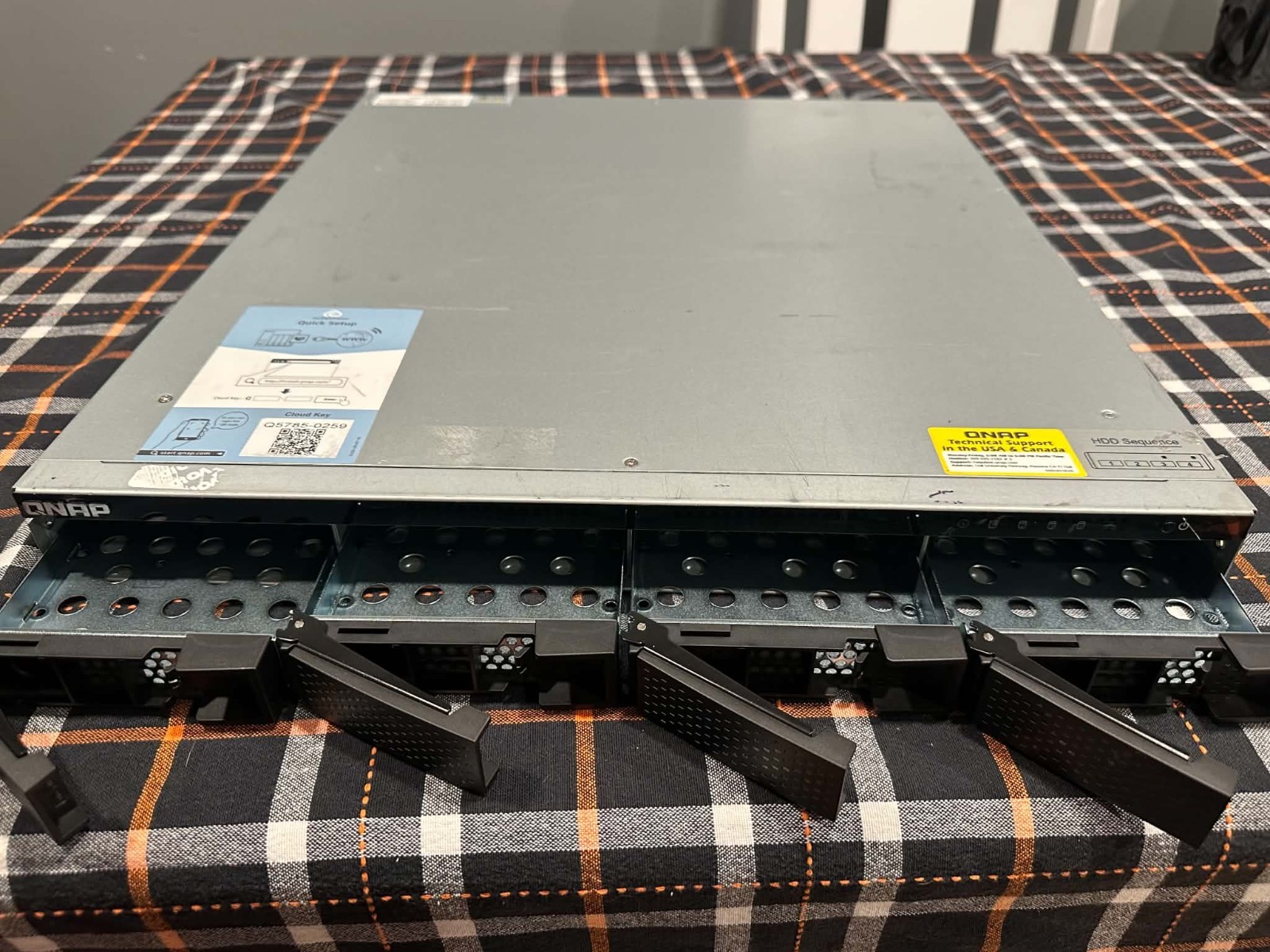 QNAP TS-431XU-RP 4-Bay 1U Rackmount NAS Dual 10GbE SFP+ Redundant PSU Tested