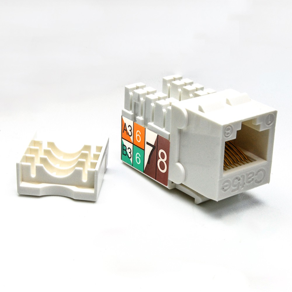 CAT5E RJ45 110 Type Keystone Jack White