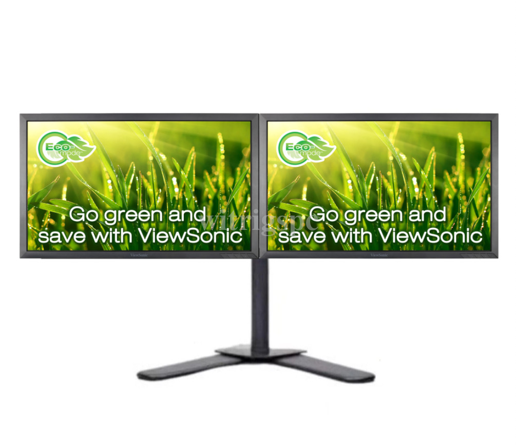 2-Pack ViewSonic Full HD VG2239M-Led 22" LED 1080p Dual Monitor DP DVI-D VGA