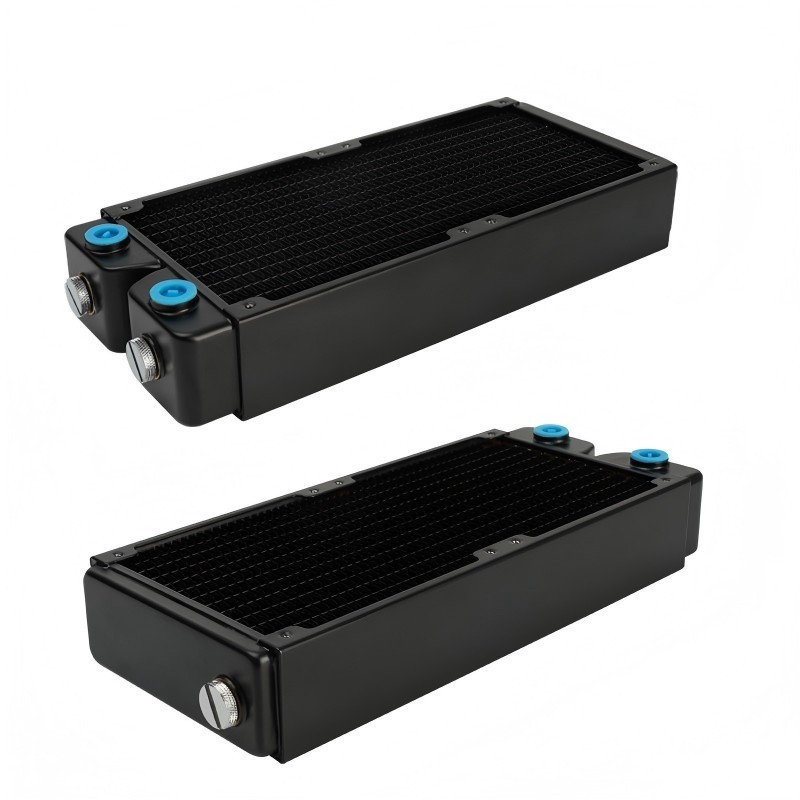 OCOCOO  240mm Copper Radiator 45mm Thick 5-Port Multiport G1/4 PC Water Cooling