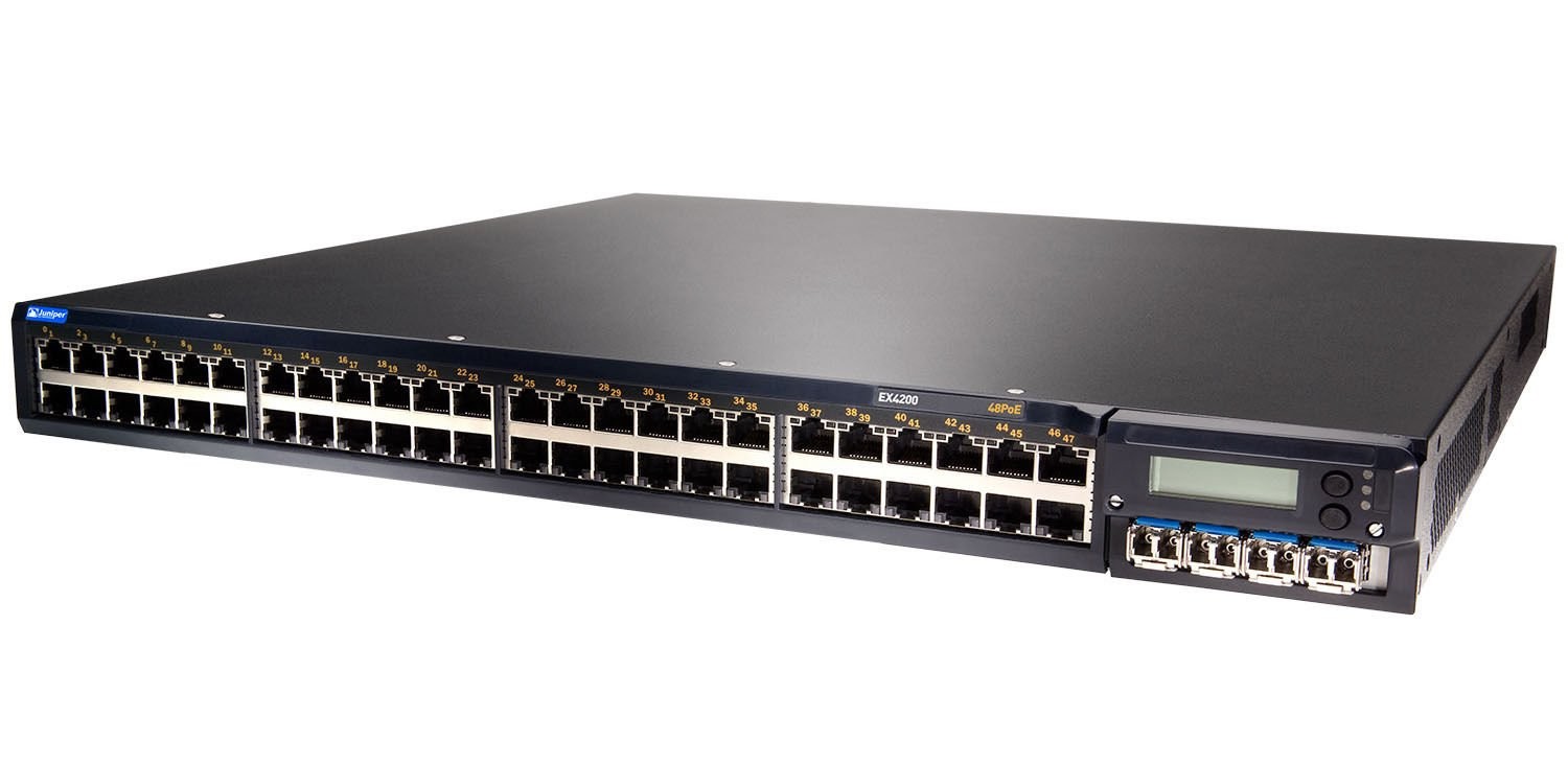 Juniper Ex4200-48t Layer 3 Switch Ex4200 48port 10/100/1000baset 8ports POE+320w