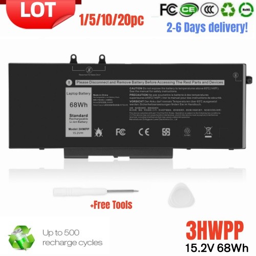 ✅LOT 1-20PC 3HWPP Battery For Dell Latitude 17 7500/7506（2-in-1 ）Black Edition