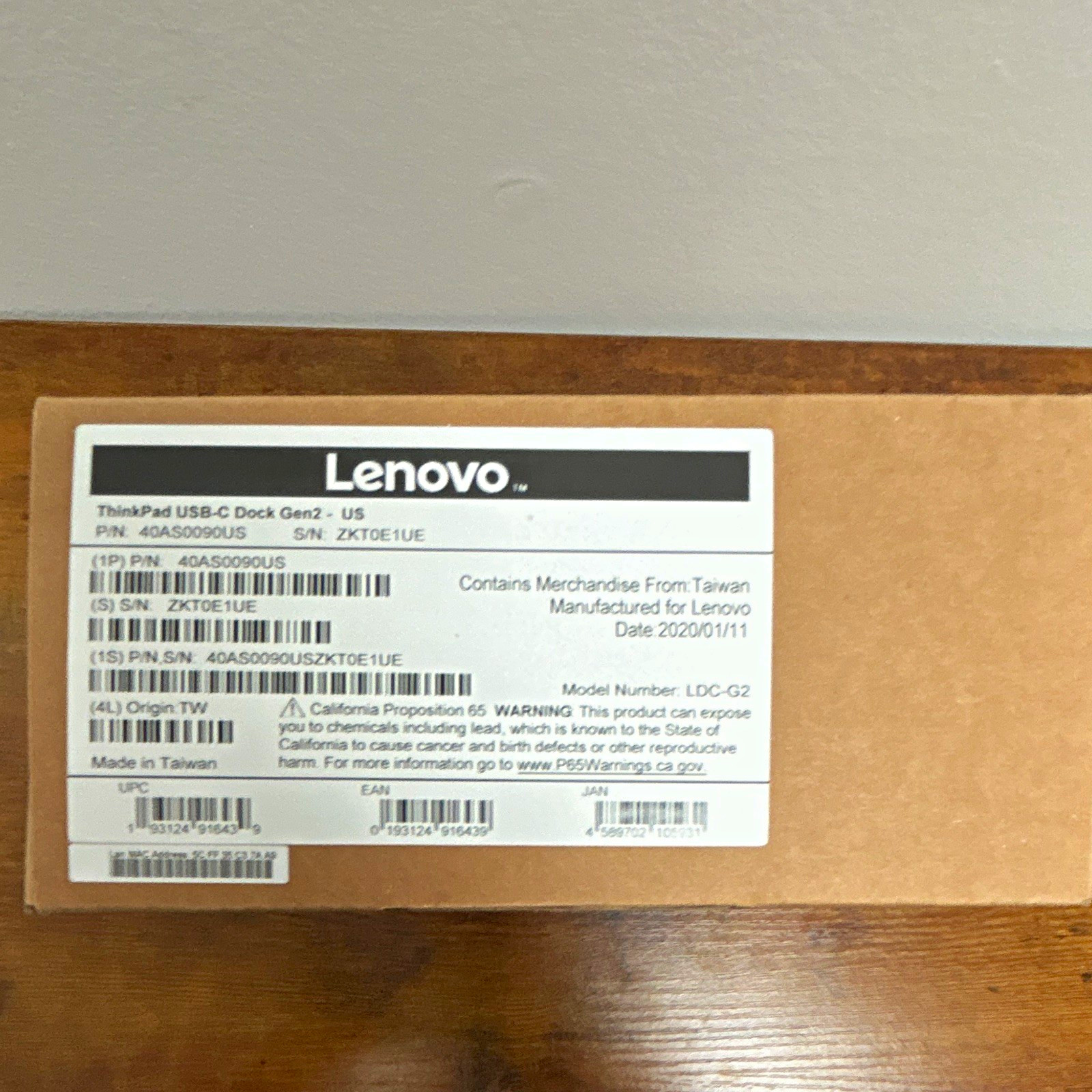 40AS0090US Lenovo ThinkPad USB-C Dock Gen2 Docking Station MPN