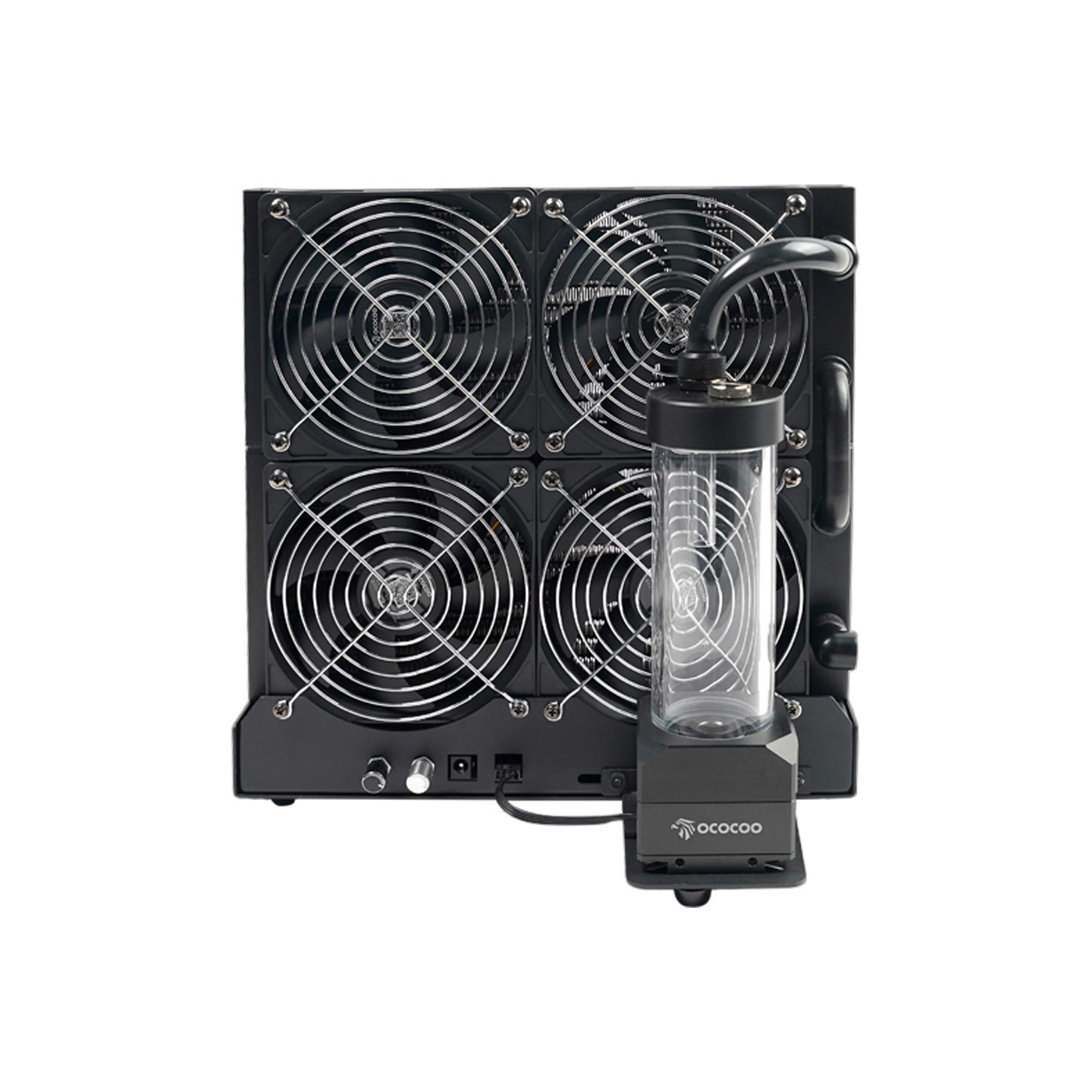 OCOCOO 240mm External Water Cooling 4-Fan Pump-Res Combo Dual Speed G1/4 12V