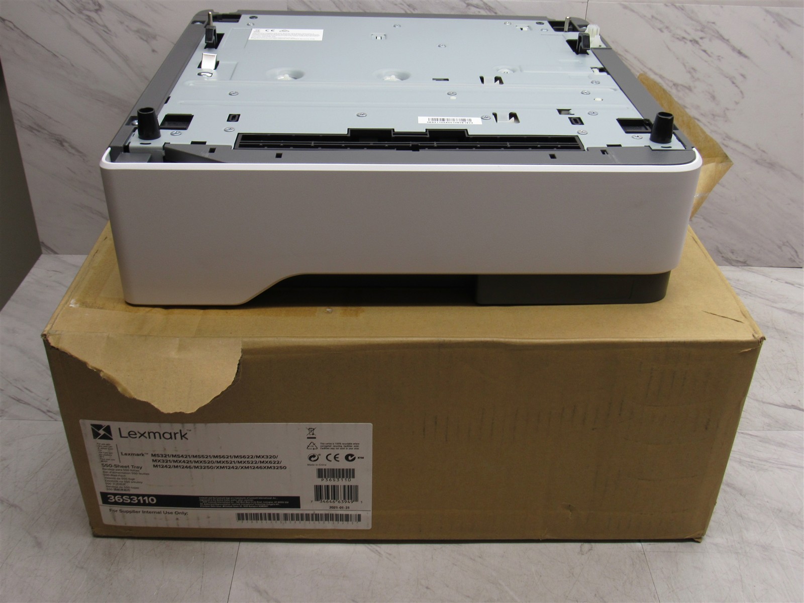 NEW Lexmark 36S3110 550-Sheet Tray Paper Feeder Drawer MS321 MX321 M1242 MX1242