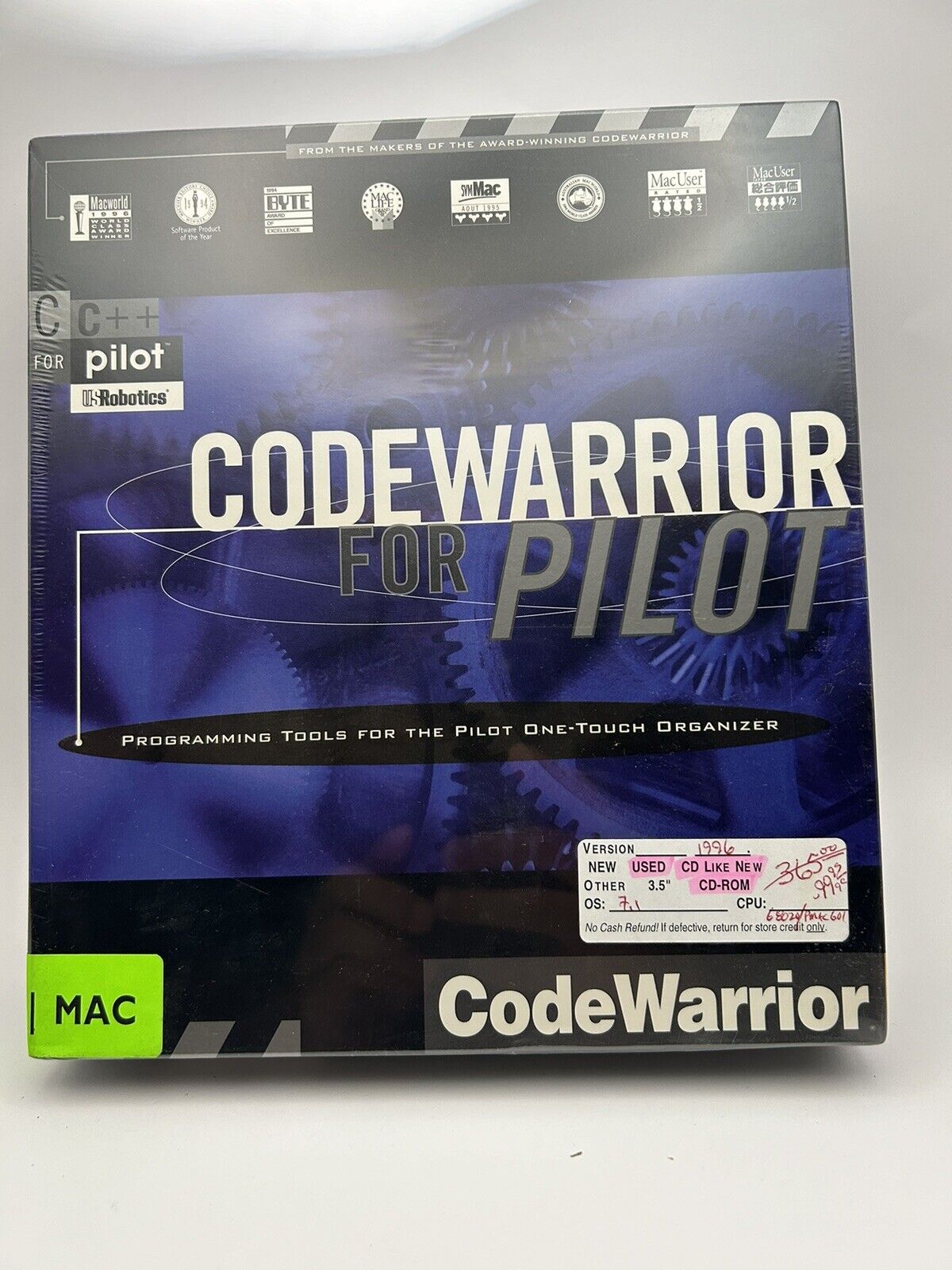 Vintage Code Warrior For Pilot For Macintosh System 7.1 1996