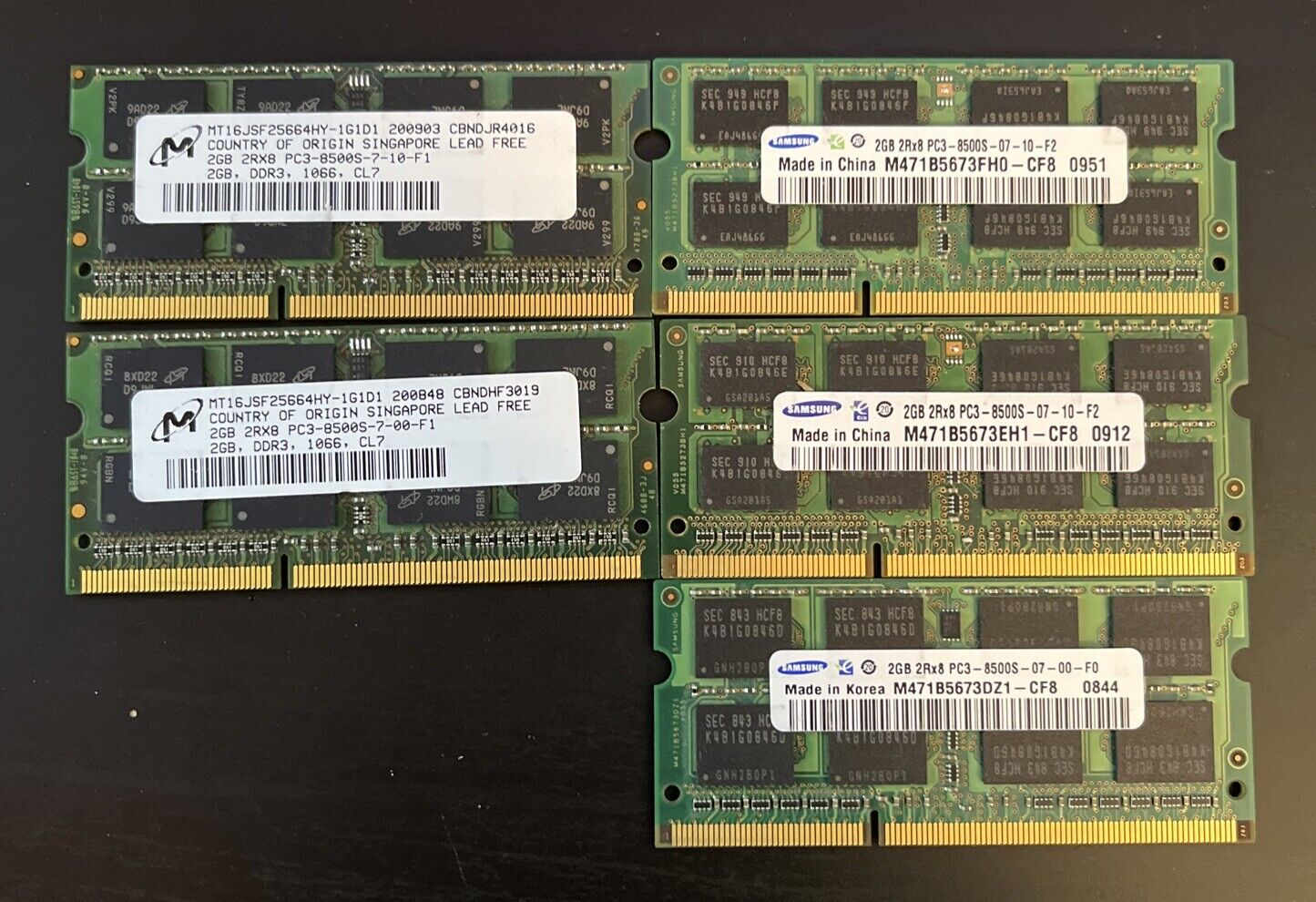 Lot of Laptop Memory 4GB and 2GB (12 pieces)