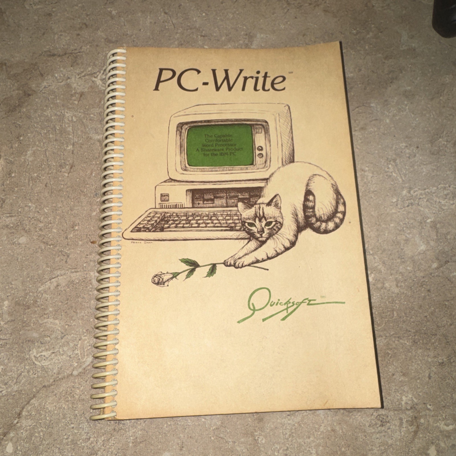 Rare Vintage 1987 Quicksoft PC-Write Version 2.71 Computer Software Quick Guide