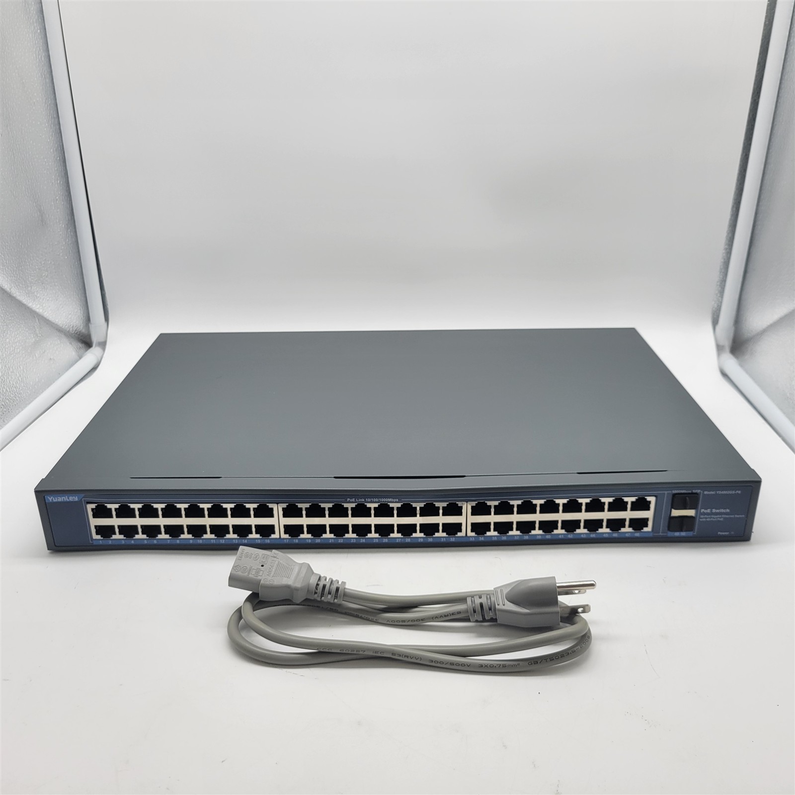YuanLey 48 Port Gigabit PoE+ Switch 2 SFP Uplink 800W Unmanaged