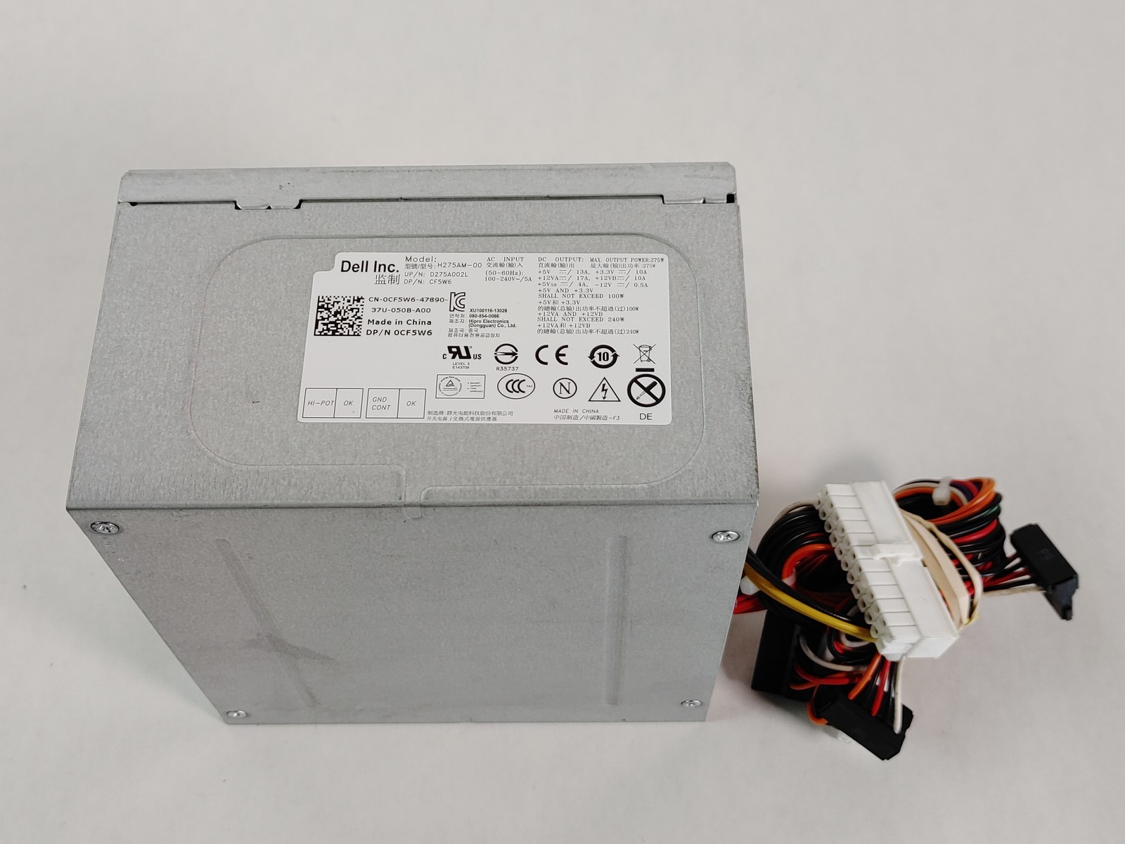 Dell OptiPlex 9010 MT 275W 24 Pin Desktop Power Supply CF5W6