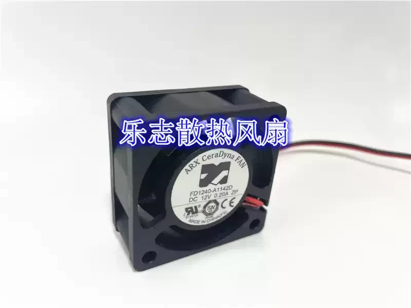1PCS ARX CeraDyna FAN FD1240-A1142D 12V 0.20A 4020 2-Wire Silent Cooling Fan