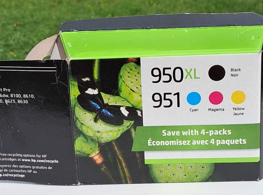 HP 950XL High Yield 2026-2027  Black Ink Cartridges-2 units Genuine