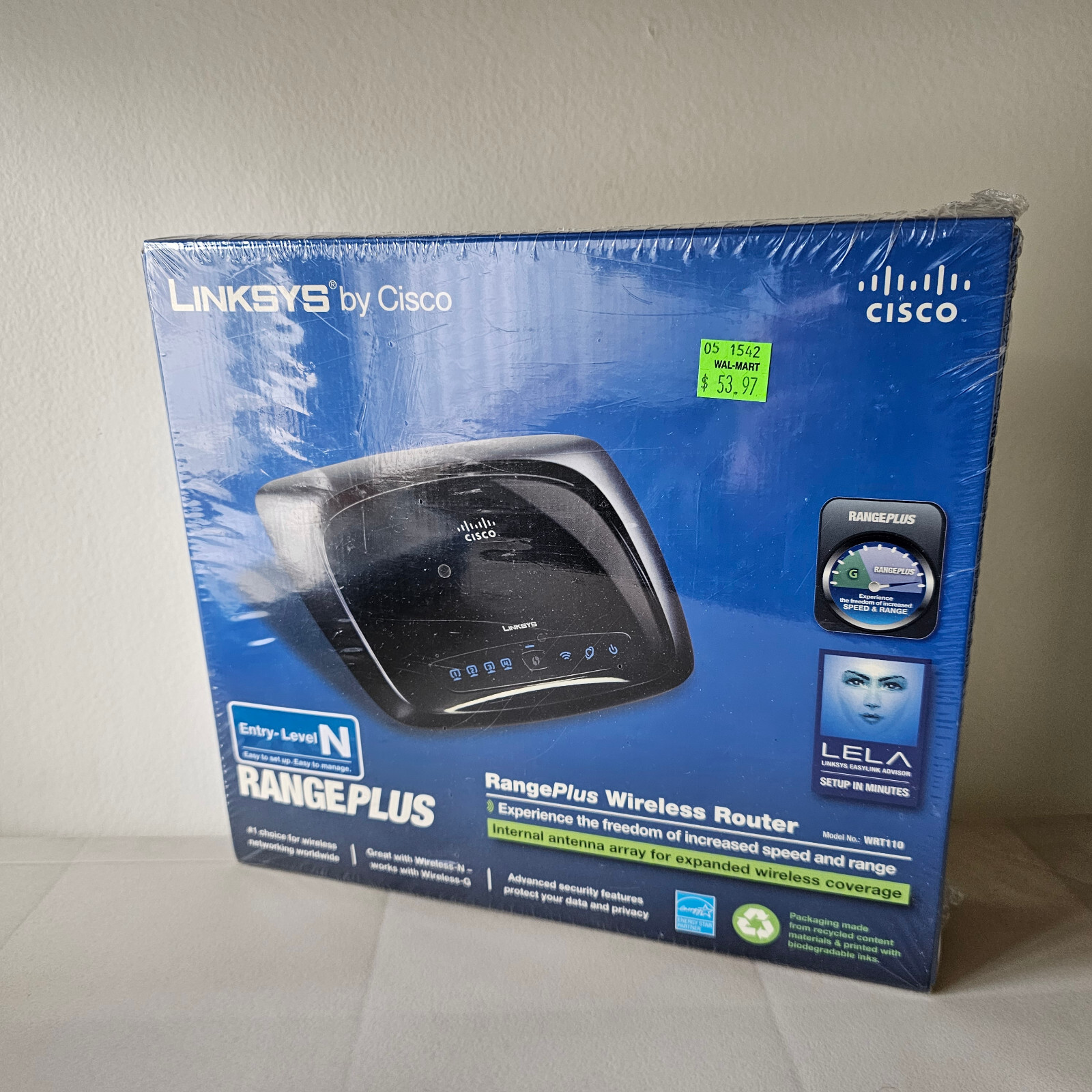 Linksys WRT110 24 Mbps 4-Port 10/100 Wireless G Router SEALED Free USA Shipping