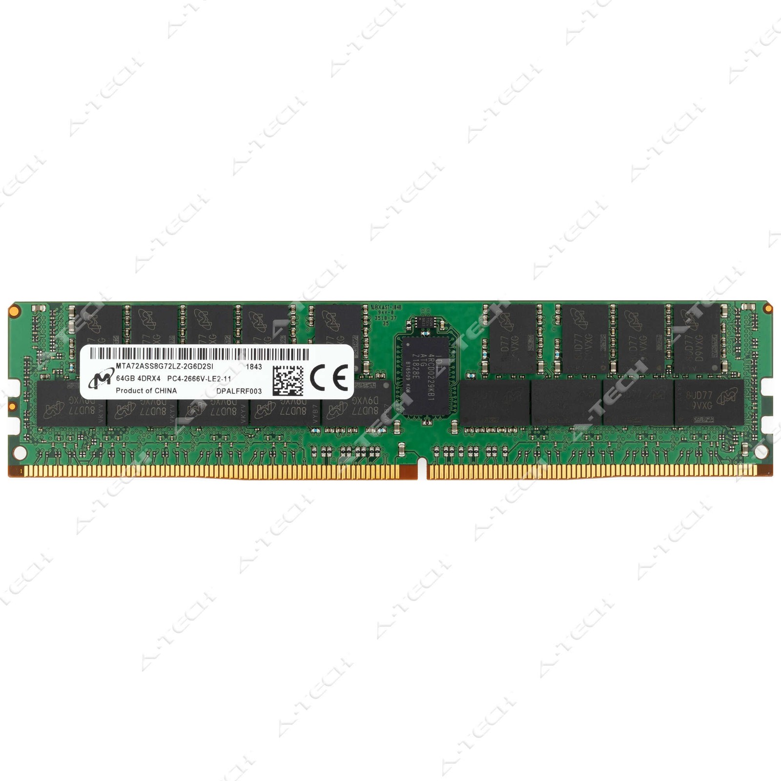 Micron 64GB DDR4 2666 MHz ECC LRDIMM Server Memory RAM (MTA72ASS8G72LZ-2G6D2) 1x