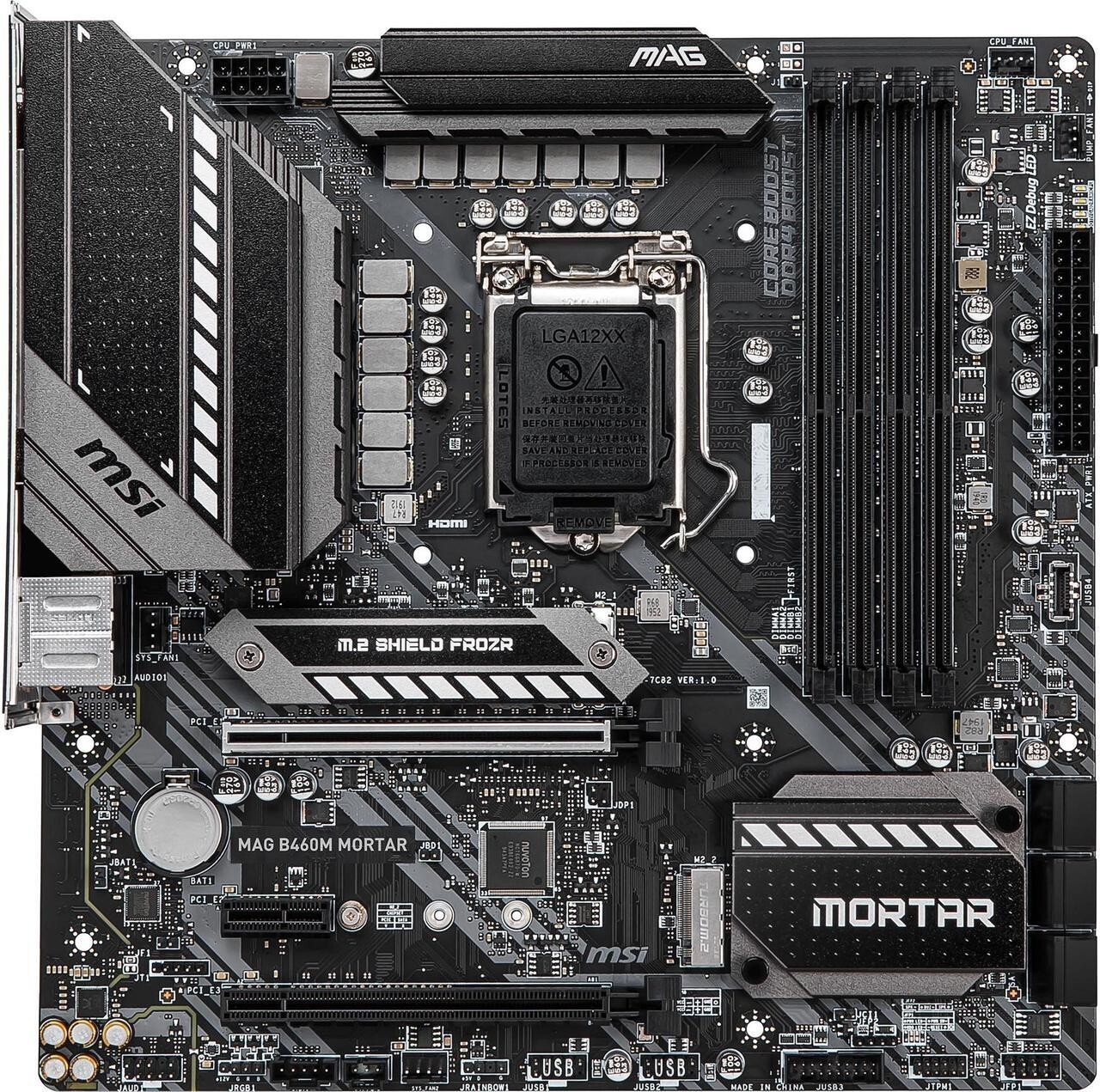 MSI MAG B460M MORTAR LGA 1200 Intel B460 SATA 6Gb/s Micro ATX Intel Motherboard