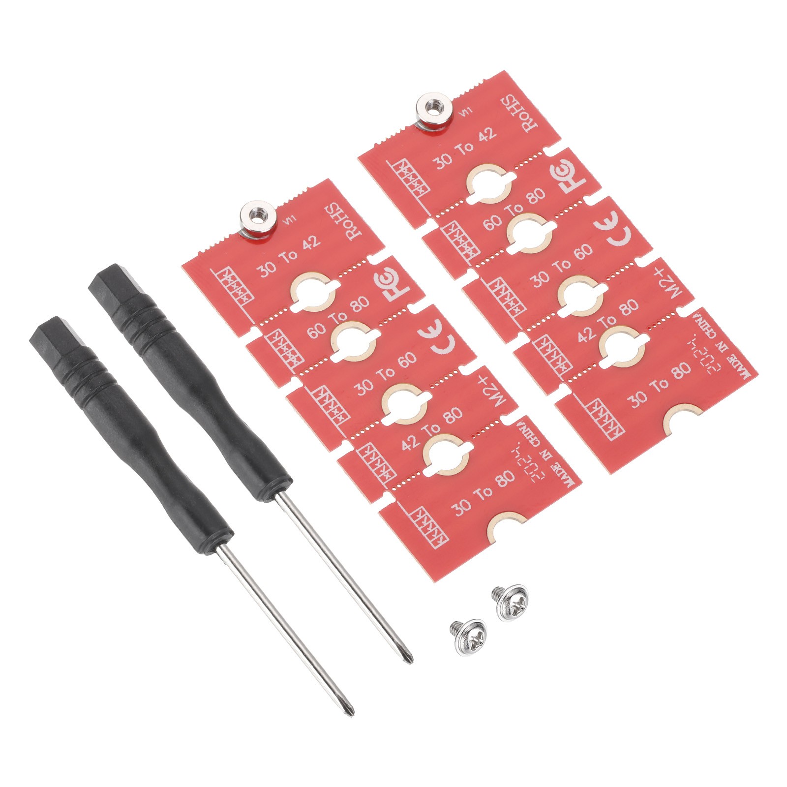 2Pcs M2+ M.2 NGFF/NVME Length Extend Adapter for PC Computer Case Red