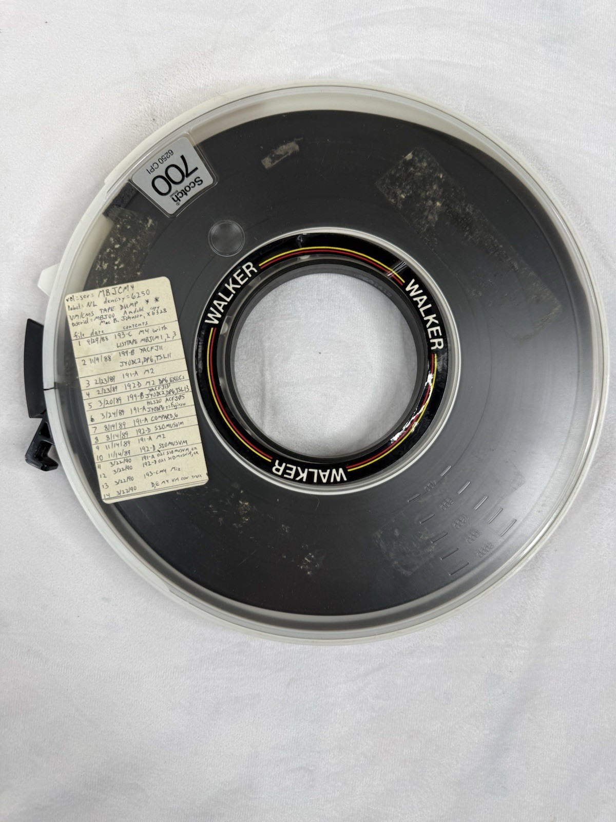 Scotch 700 6250 CPI 10.5” Computer Data Tape Reel Vintage