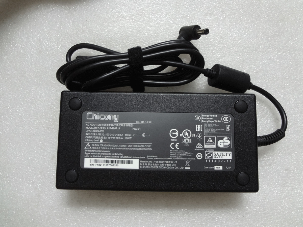 For Gigabyte AERO 15X-V8 4k 100%Genuine NEW 200W 19V 10.5A A11-200P1A AC Adapter