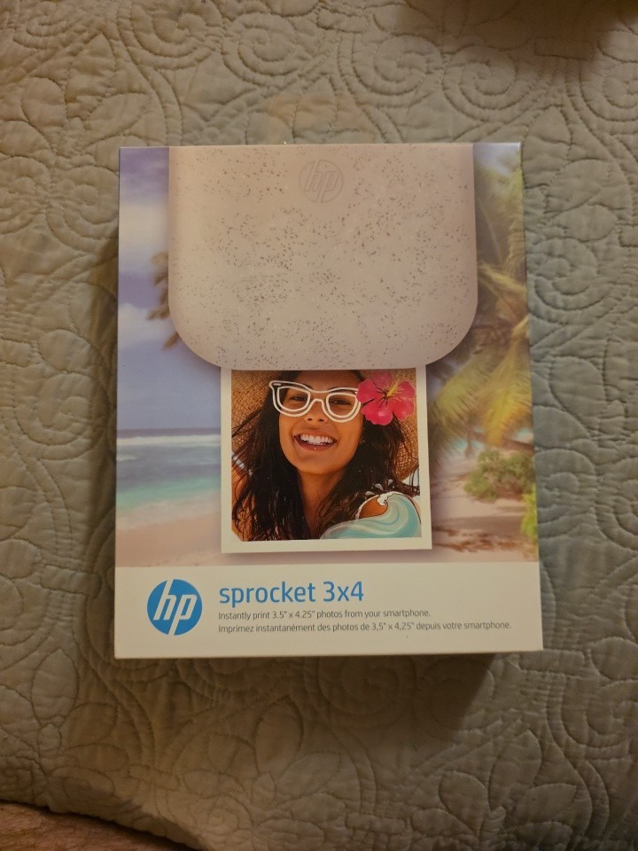 HP Sprocket Instant Photo Printer, 3x4" Portable Printer iOS & Android 