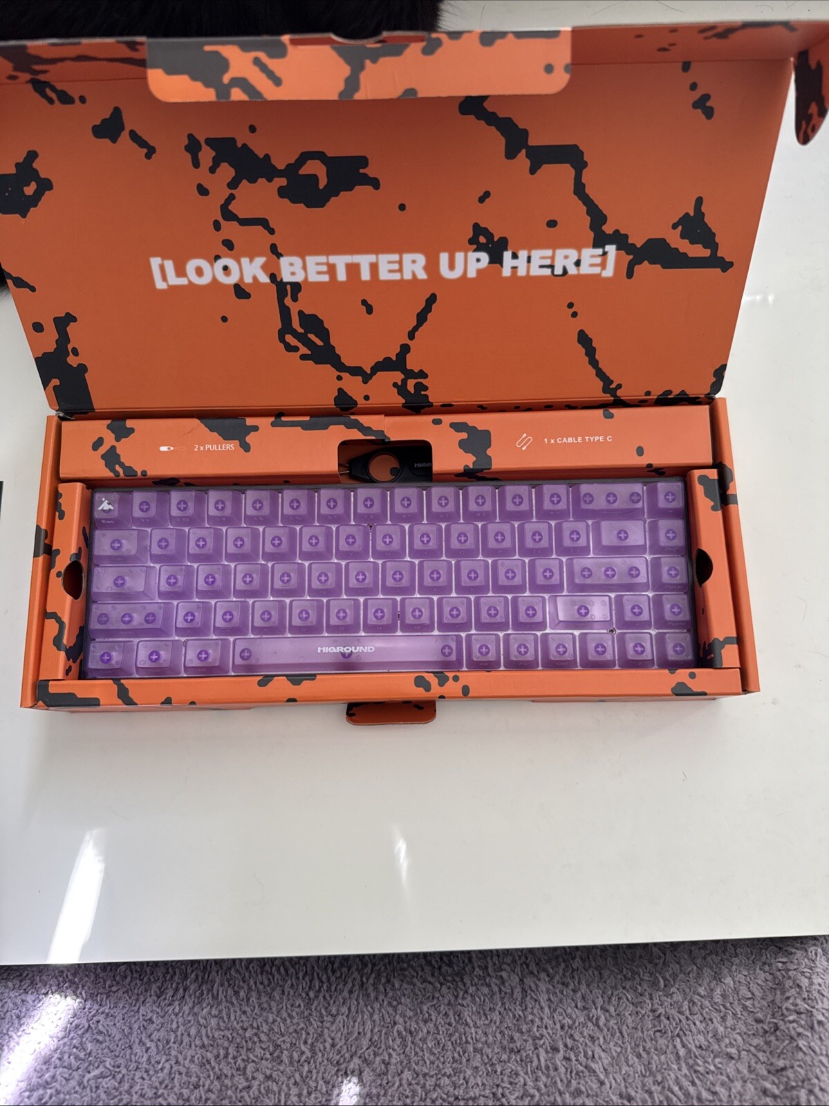 Higround Crystal Amethyst Mechanical Keyboard 65 Basecamp Model