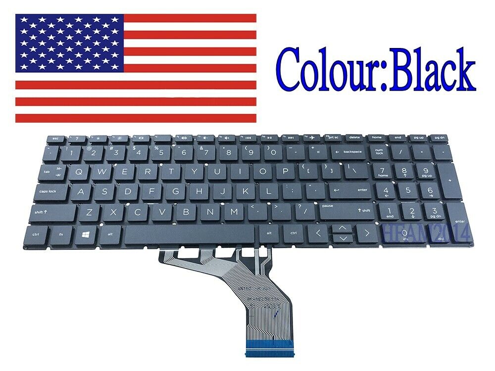 New For HP 17-by0068cl 17-by0046nr 17-by4097nr 17-by0082cl Laptop Keyboard Black