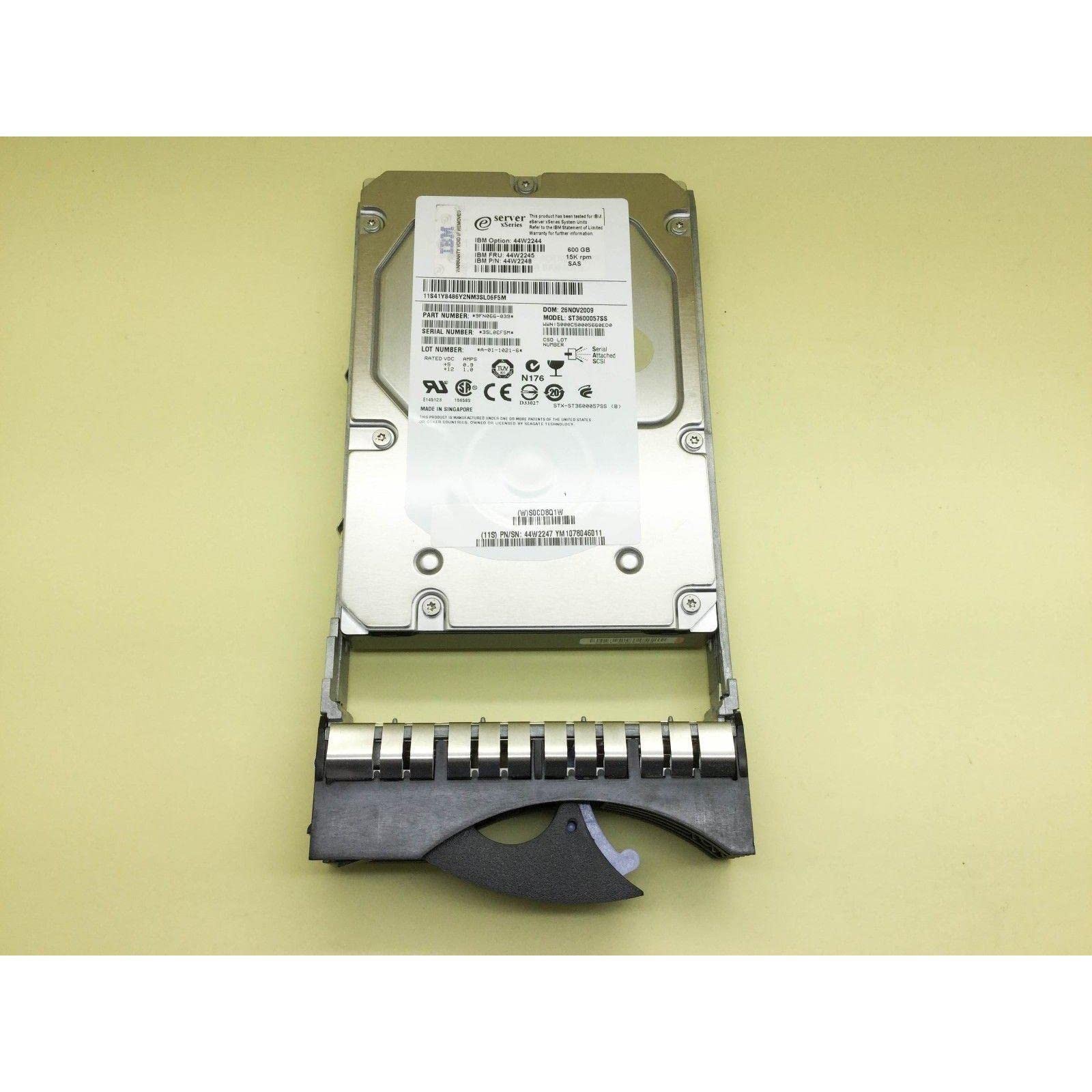 IBM 600GB 15K 6G LFF SAS 3.5 HOT SWAP HDD Hard Drive