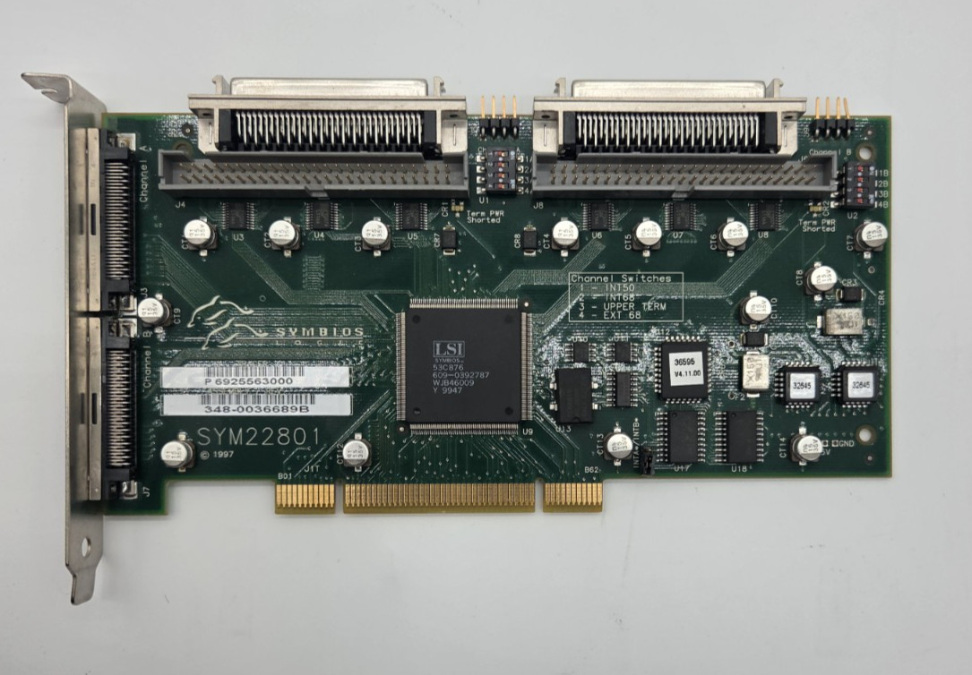Sun Microsystems 375-0005 X6540A Dual Channel Ultra Wide SCSI PCI Controller Car
