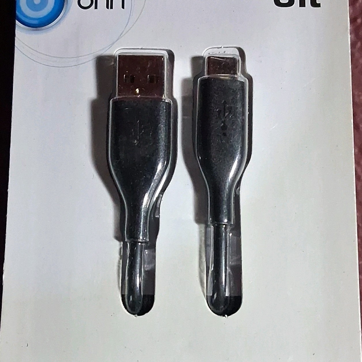 onn USB-C to USB-A 2.0 Cable 6ft Black