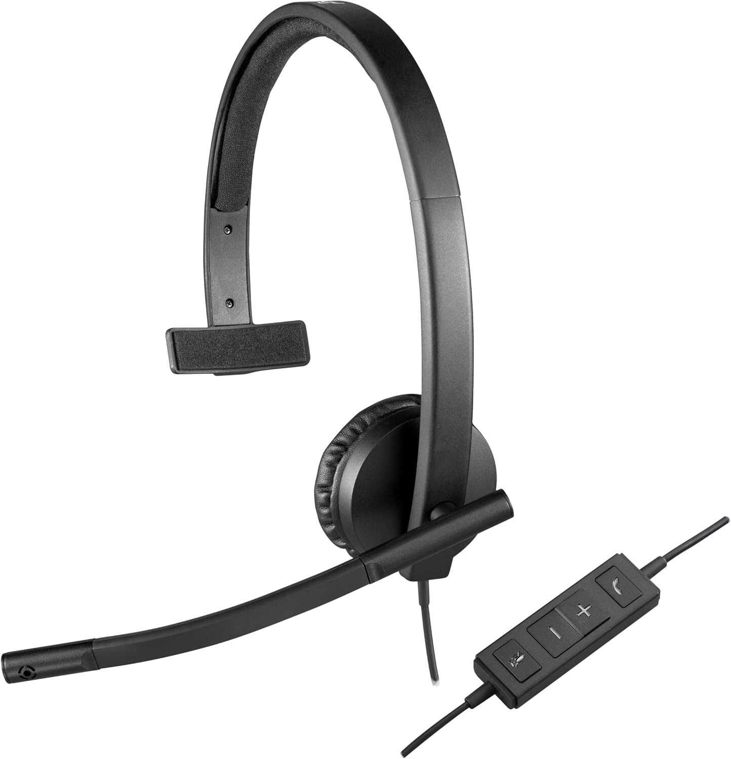 Logitech H570e Wired Headset Mono Headphones Noise-Cancelling Microphone USB