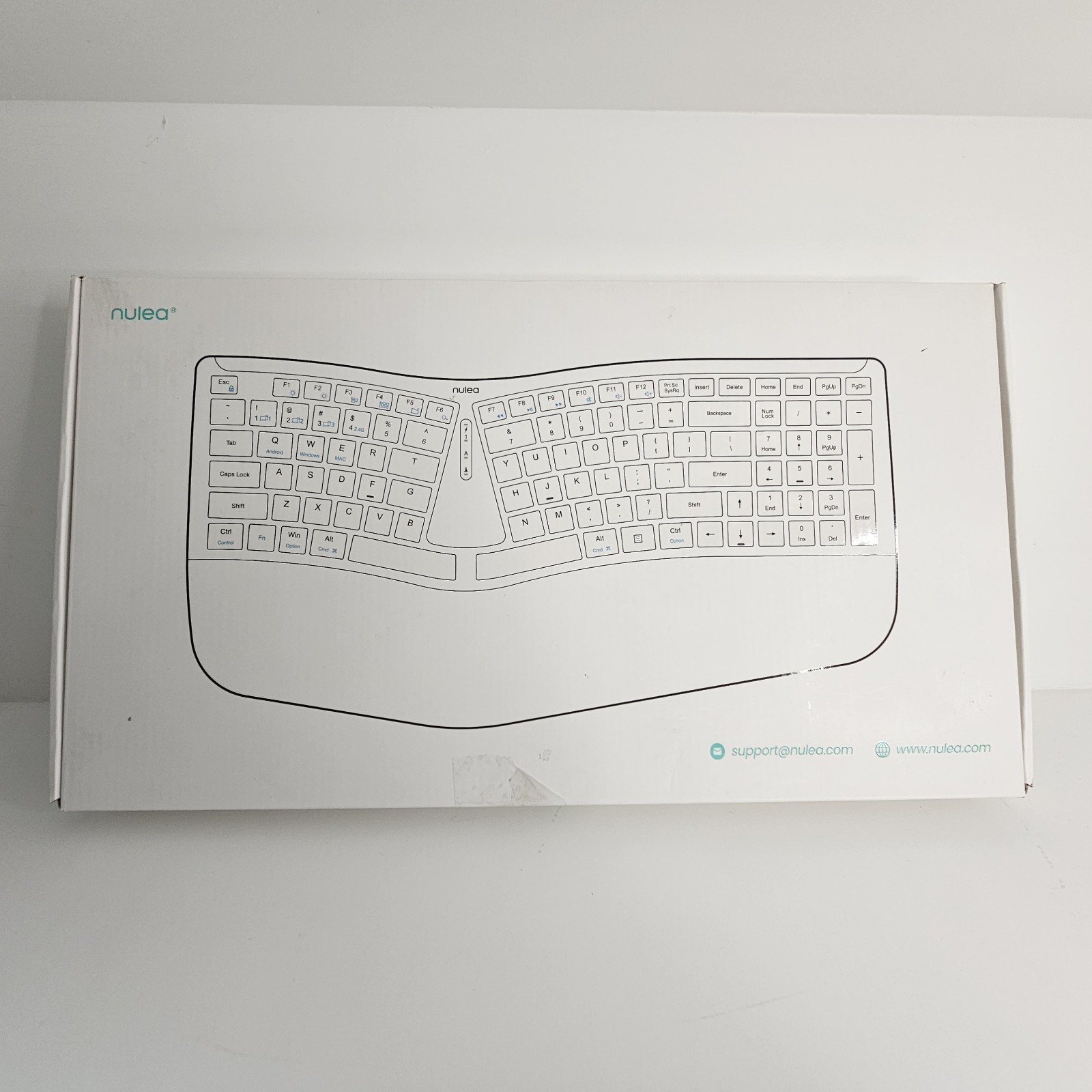 Nulea HD315 Black Wireless USB-C Charging Split Ergonomic Keyboard