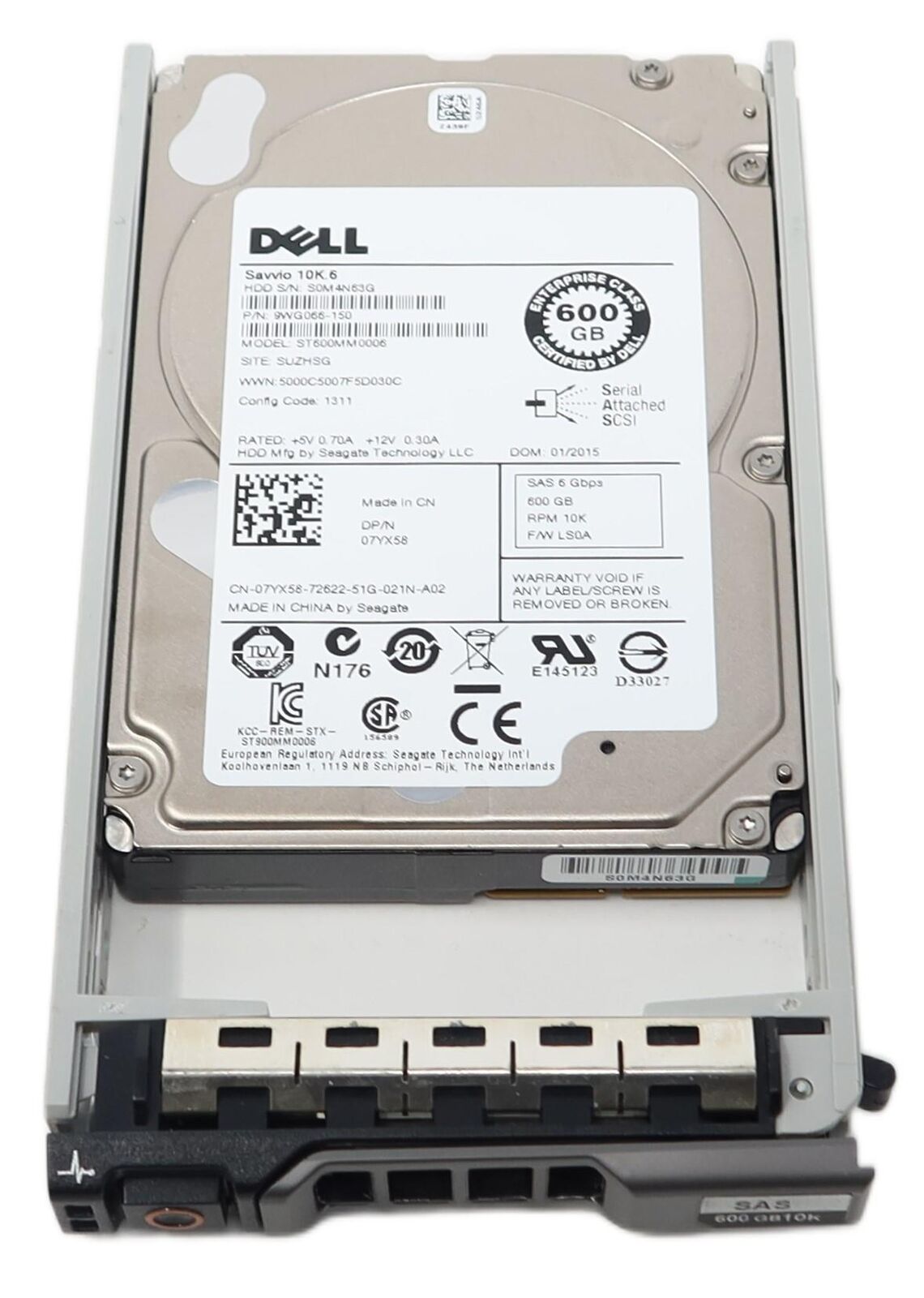 Dell 7YX58 600gb 10k 6G SAS ST600MM0006 Hard Drive