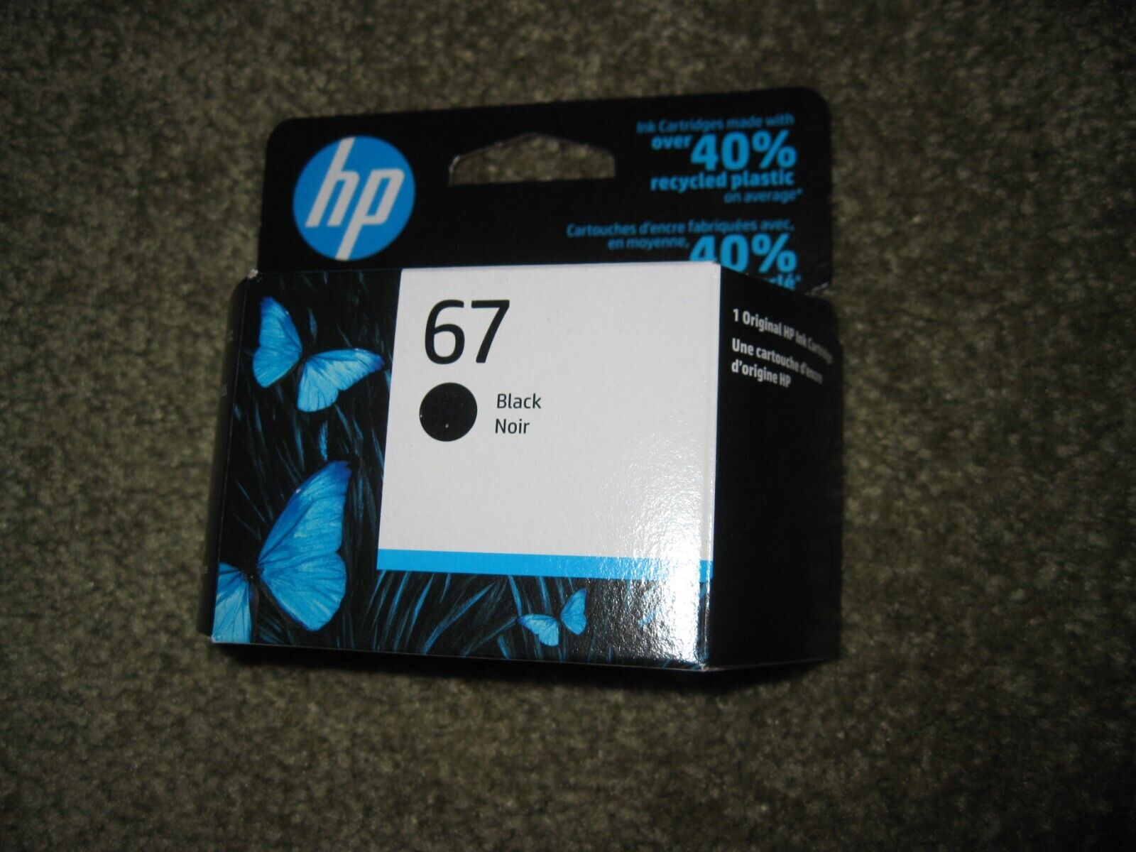 New Genuine HP 67 Black Ink Cartridge in Retail Box EXP 02/2026 