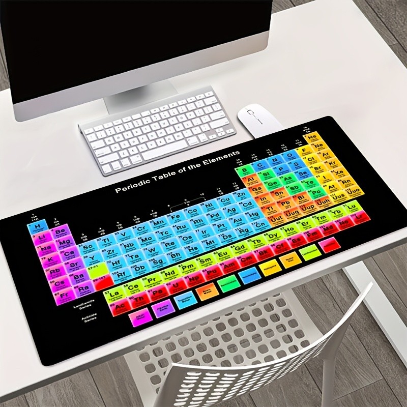 1pc DEVINERESSE Oversized XXL Periodic Table Mouse Pad And Desk Mat - Non-Slip