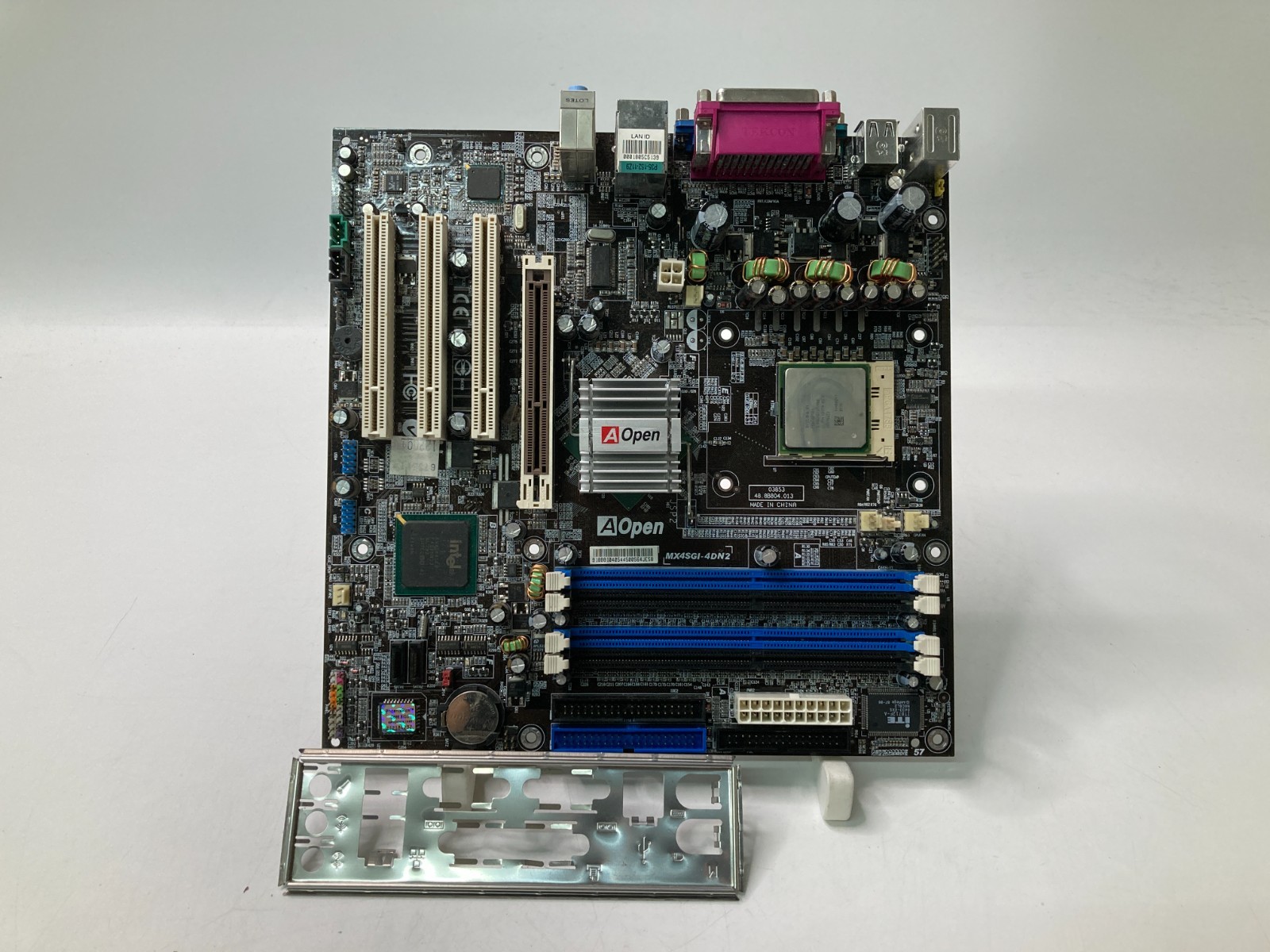 Vintage Aopen MX4SGI-4DN2 Motherboard w/ 4x DDR Socket 478 Intel Pentium 4 3GHz