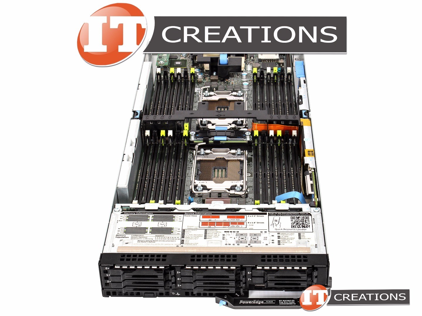 DELL POWEREDGE FC630 TWO E5-2680V3 2.5GHZ 96GB 2 X 200GB SSD S130