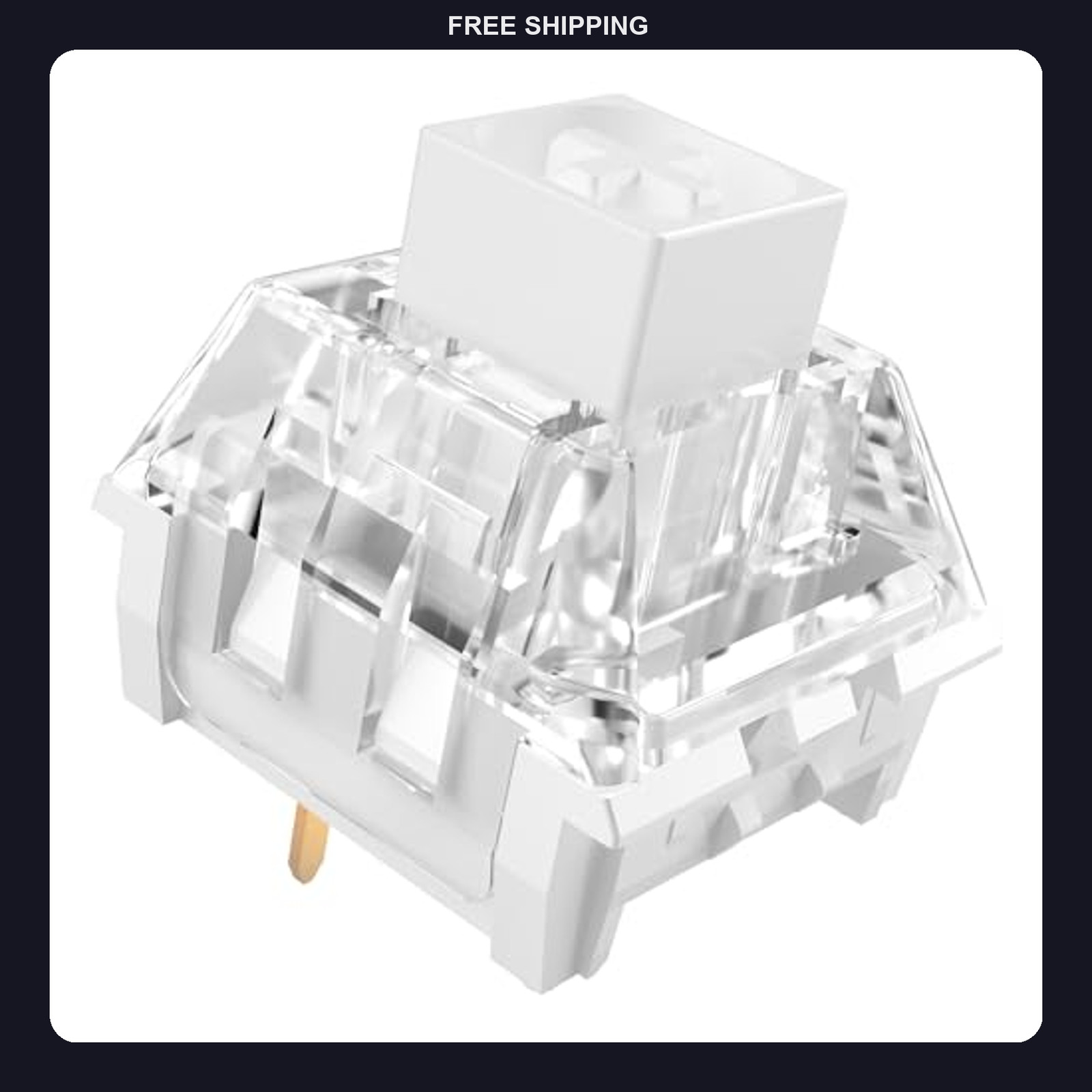 Kailh Box White 3-Pin Clicky Mechanical Keyboard Switches 45g