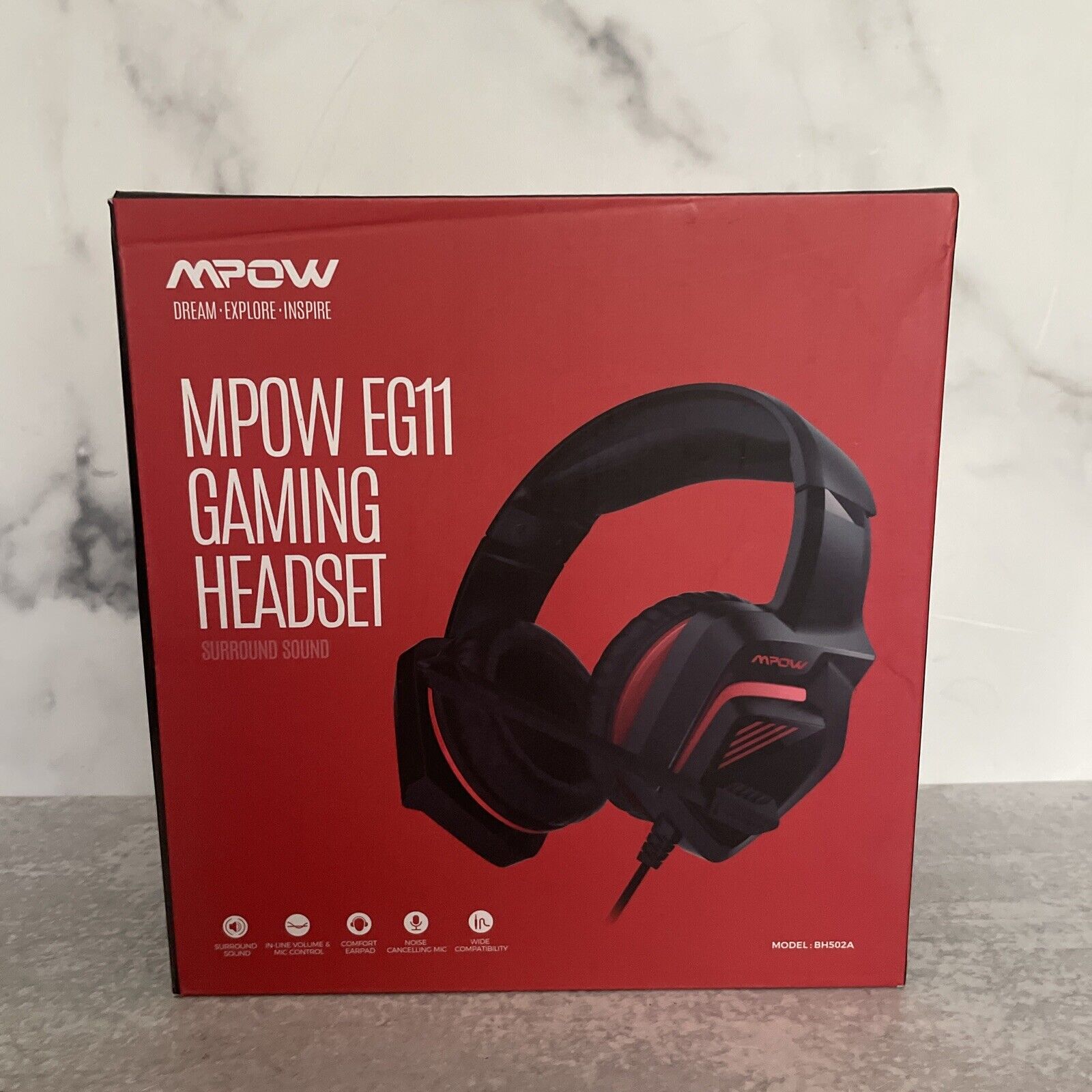 MPOW EG11 Gaming headset Headphones with built in Microphone New
