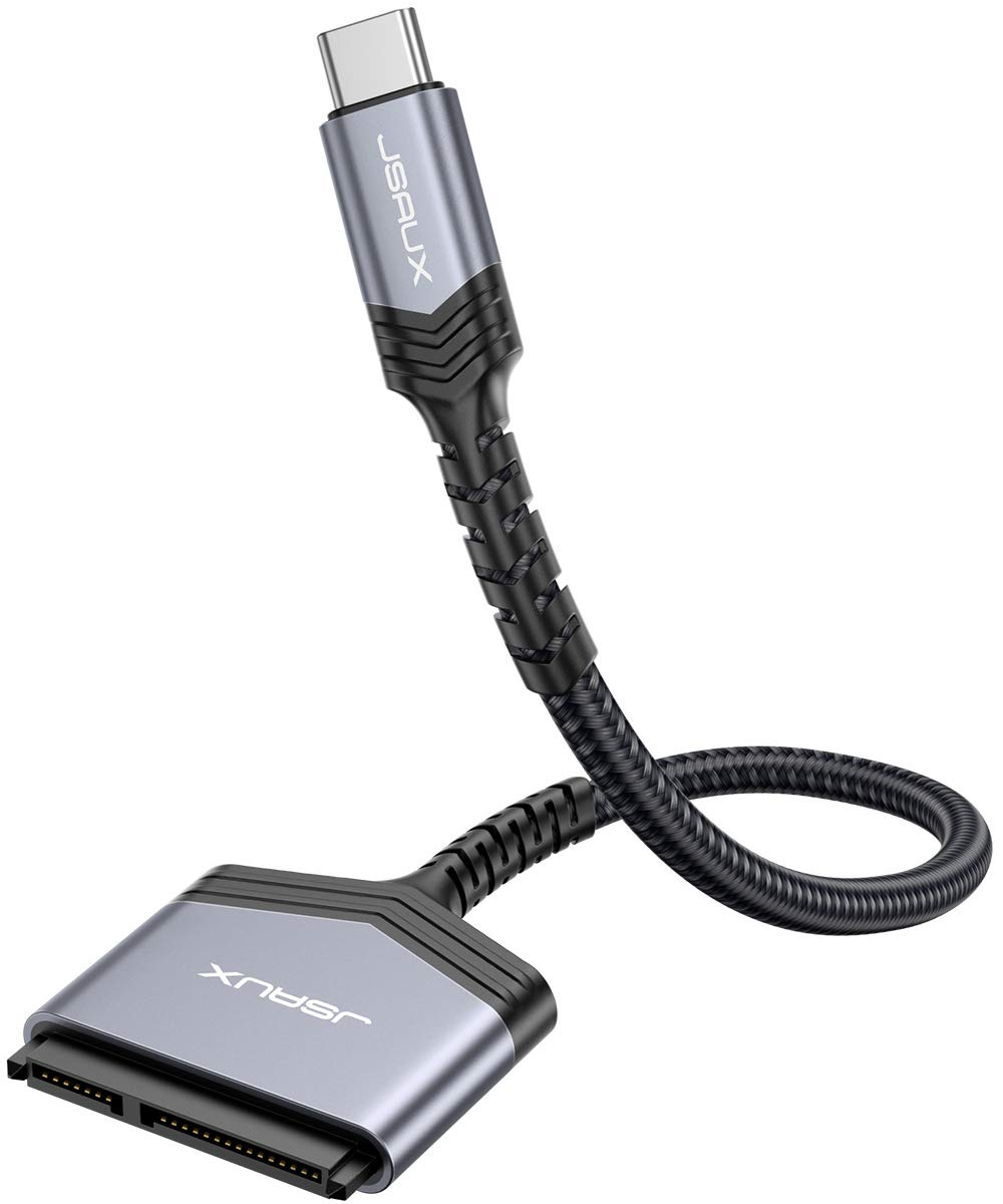 JSAUX SATA to USB C Cable, USB-C 3.1 to 2.5” SATA III Hard Driver Adapter Alumin
