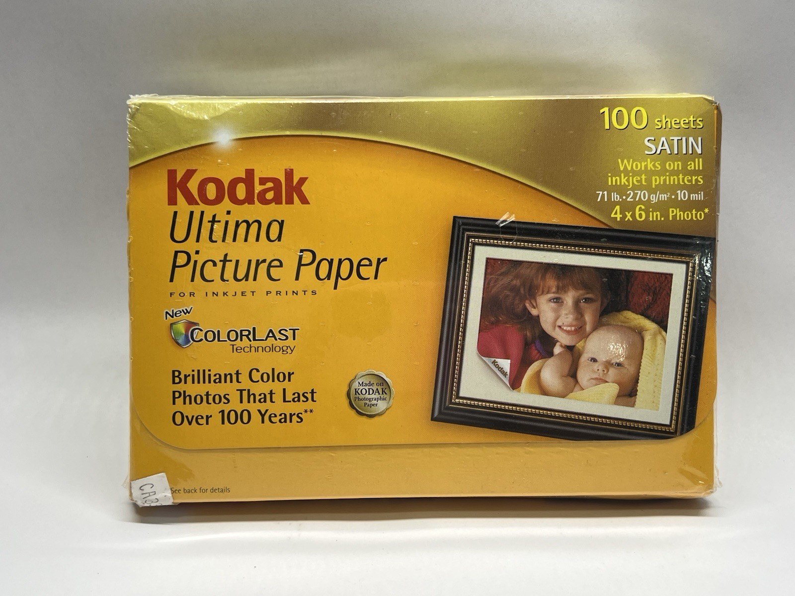 100 count - Kodak Ultima Photo Paper SATIN Photo Picture Paper 4x6 Sheets Inkjet