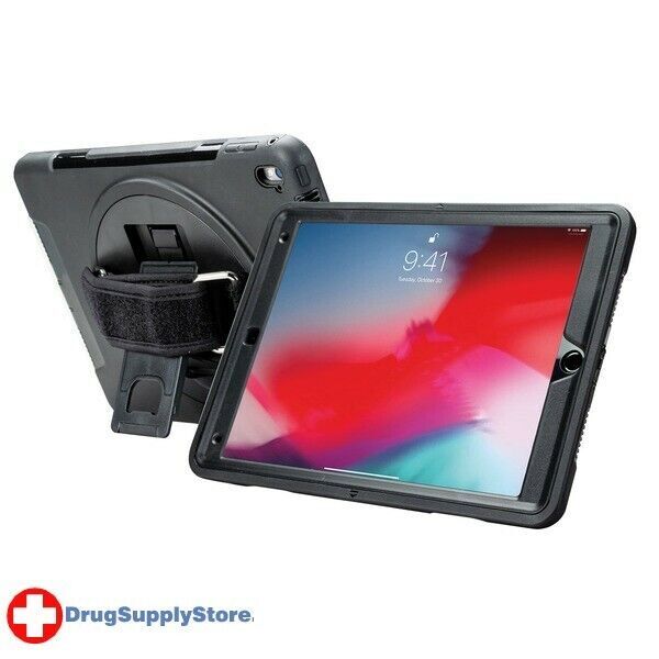 PE Protective Case with Built-in 360deg Rotatable Grip Kickstand for iPad(R) 1