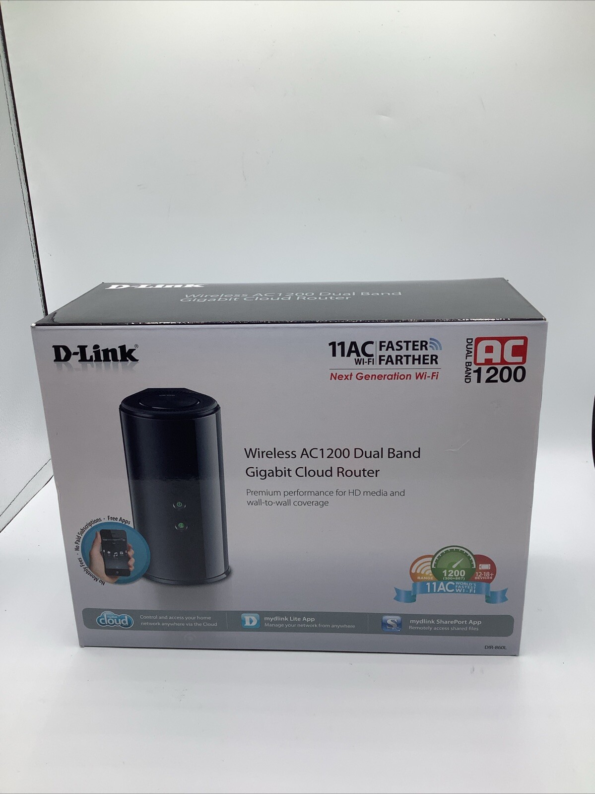 D-Link DIR-860L 300 Mbps 4-Port Gigabit Wireless N Router Wi-Fi w/ Adapter