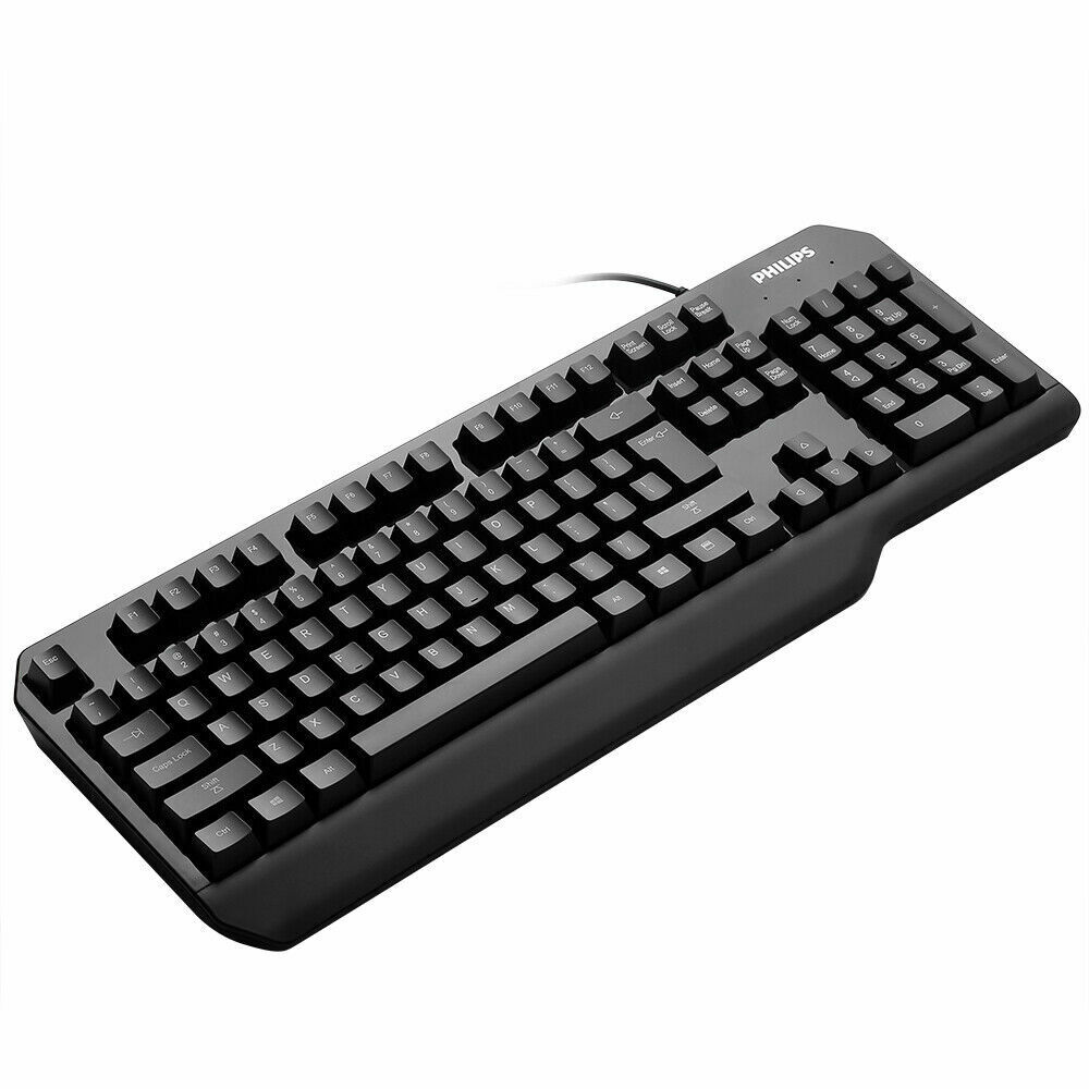 Philips Wired Gaming Keyboard 104 Keys For PC Laptop Desktop Computers USB 2.0 -