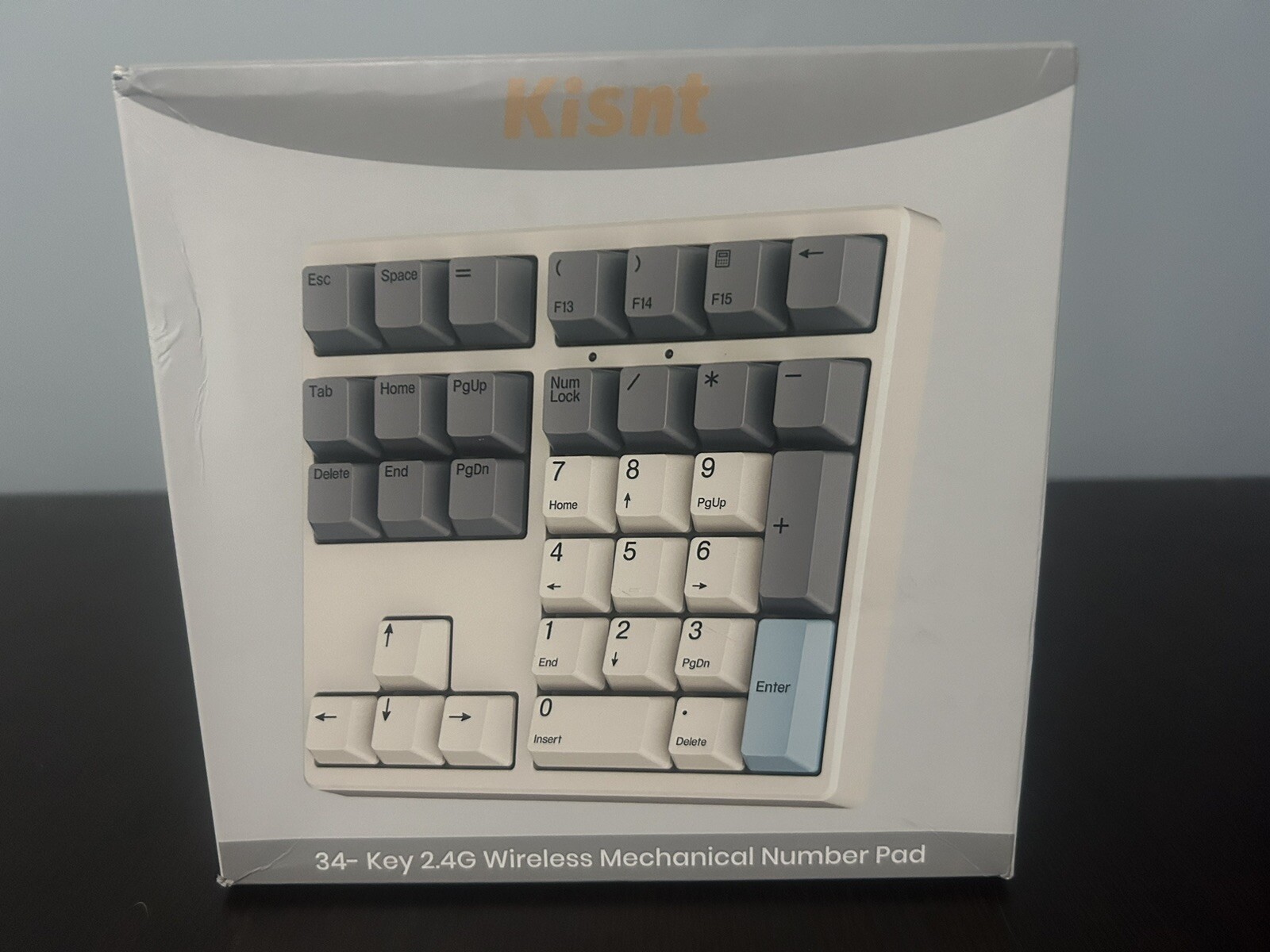 Kisnt 34-Key 2.4G Wireless Mechanical Number Pad For Window And Mac Bluetooth